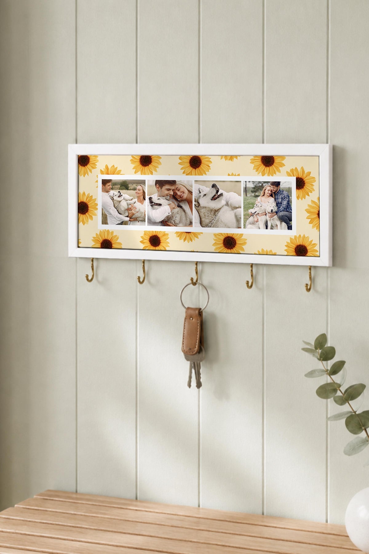 Kişiye Özel Tablo Anahtarlık, Photobooth Stili Beyaz Fotoğraf Çerçevesi, Vintage Duvar Dekoru