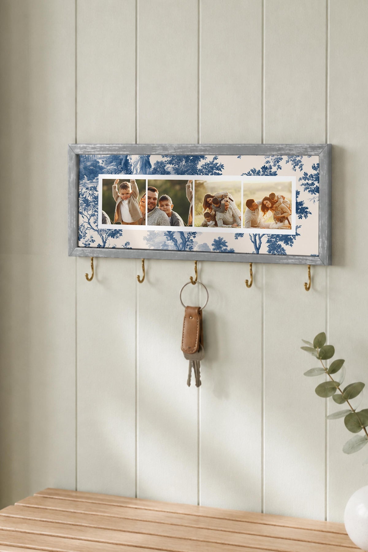 Kişiye Özel Tablo Anahtarlık, Photobooth Stili Gümüş Fotoğraf Çerçevesi, Vintage Duvar Dekoru