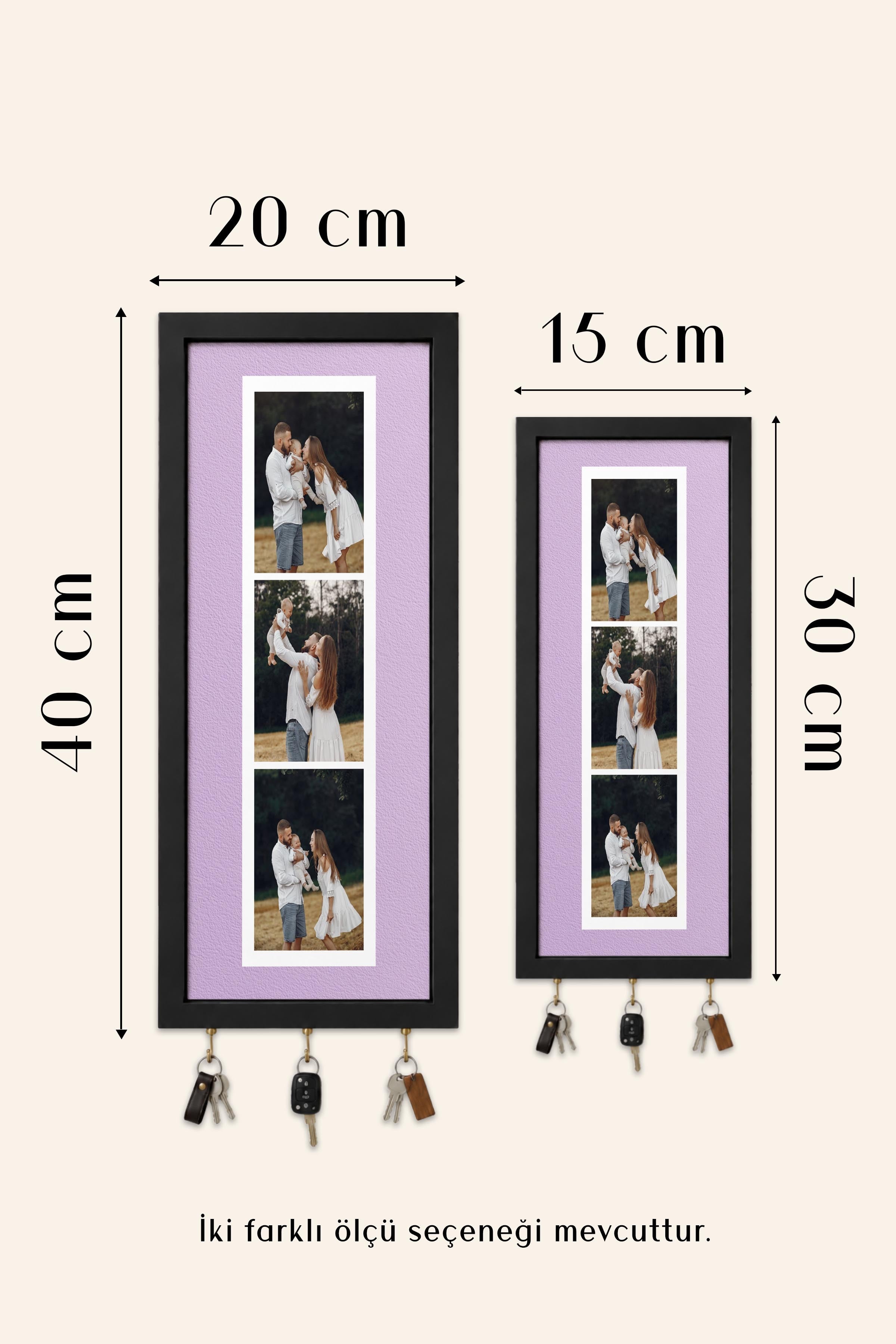 Kişiye Özel Tablo Anahtarlık, Photobooth Stili Gümüş Fotoğraf Çerçevesi, Vintage Duvar Dekoru