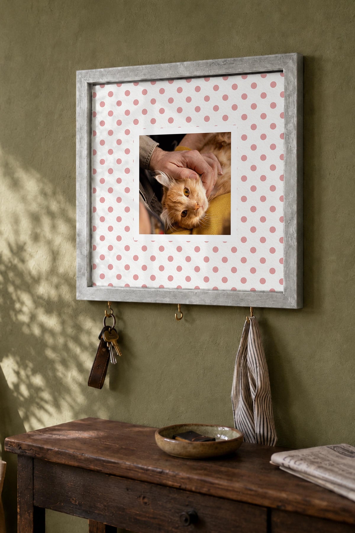 Kişiye Özel Tablo Anahtarlık, Photobooth Stili Gümüş Fotoğraf Çerçevesi, Vintage Duvar Dekoru
