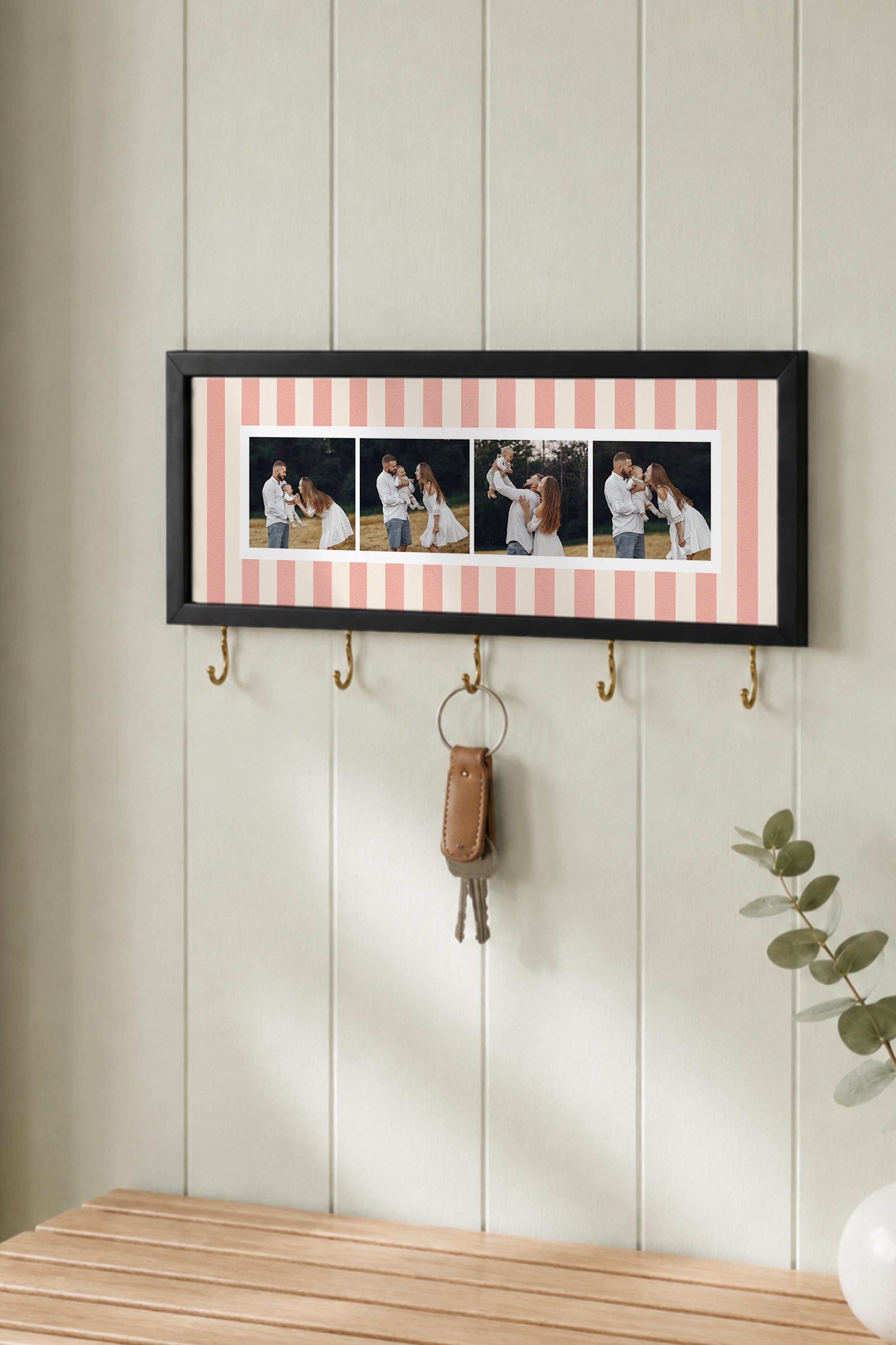 Kişiye Özel Tablo Anahtarlık, Photobooth Stili Siyah Fotoğraf Çerçevesi, Vintage Duvar Dekoru