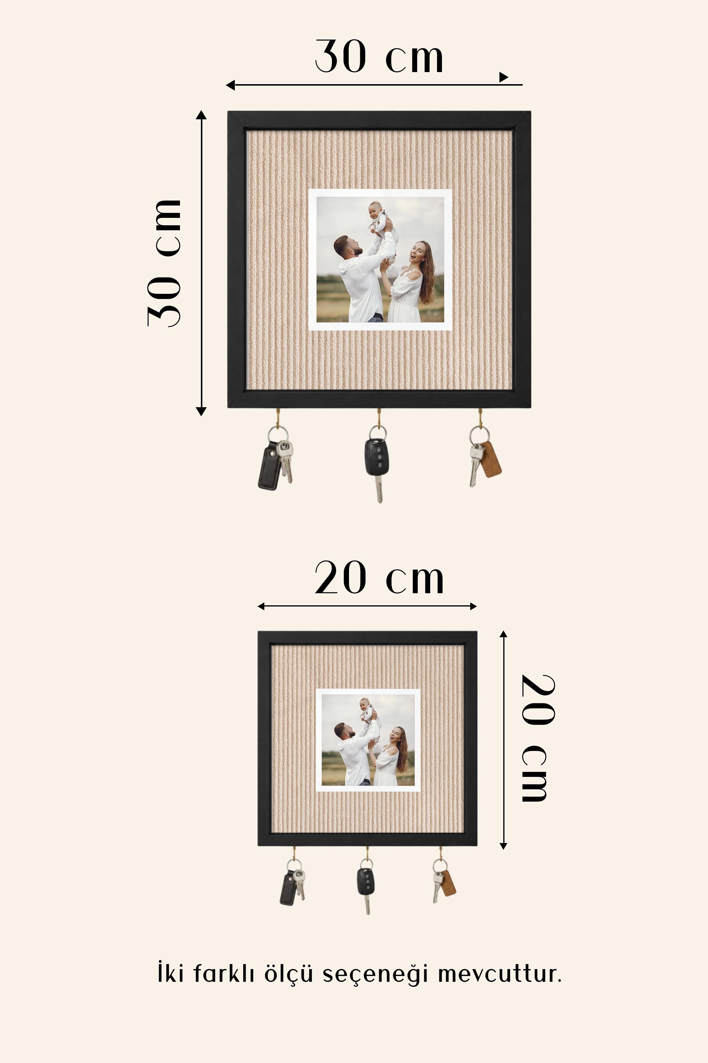 Kişiye Özel Tablo Anahtarlık, Photobooth Stili Siyah Fotoğraf Çerçevesi, Vintage Duvar Dekoru