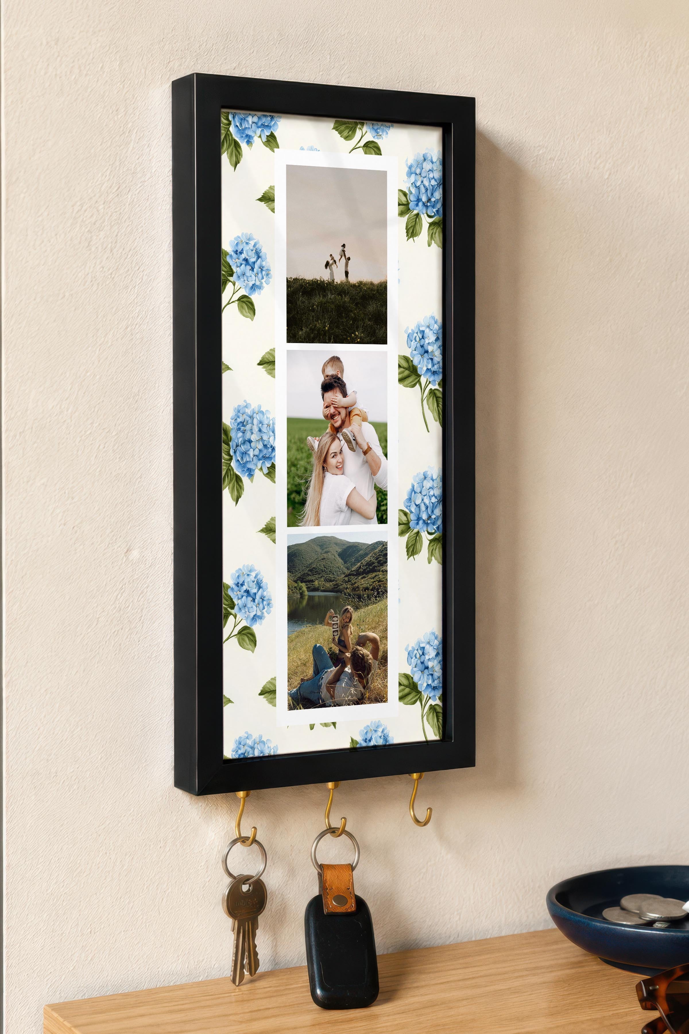 Kişiye Özel Tablo Anahtarlık, Photobooth Stili Siyah Fotoğraf Çerçevesi, Vintage Duvar Dekoru