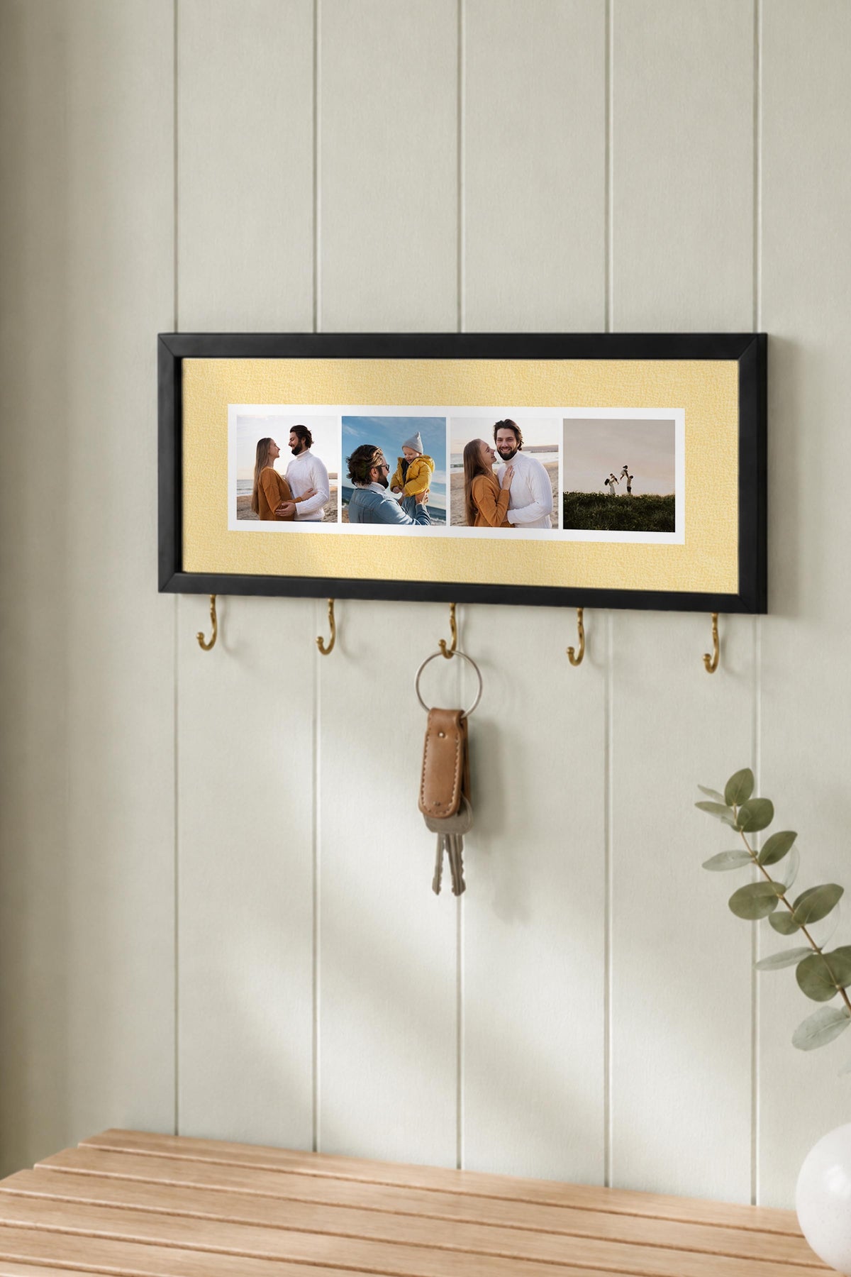 Kişiye Özel Tablo Anahtarlık, Photobooth Stili Siyah Fotoğraf Çerçevesi, Vintage Duvar Dekoru