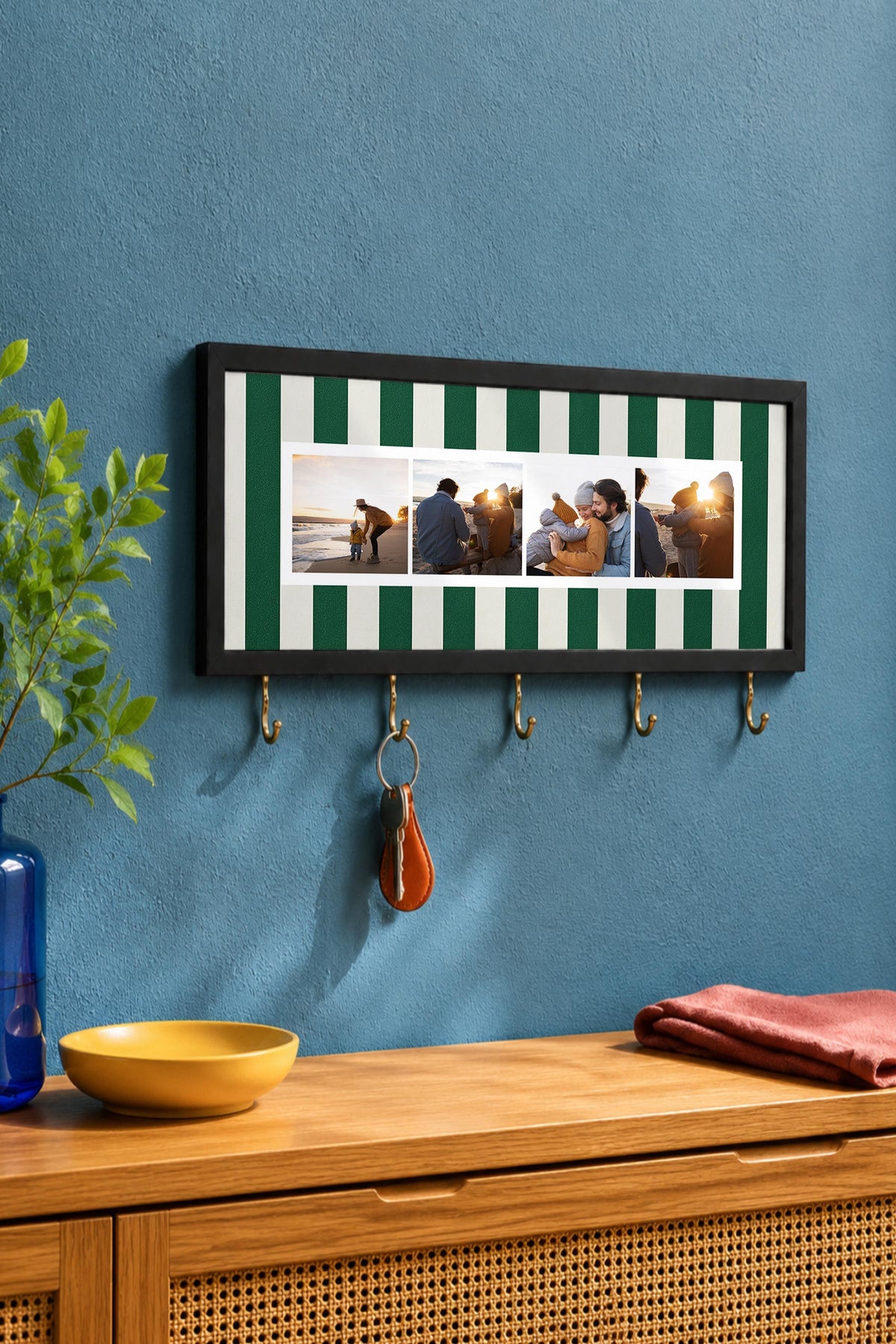 Kişiye Özel Tablo Anahtarlık, Photobooth Stili Siyah Fotoğraf Çerçevesi, Vintage Duvar Dekoru