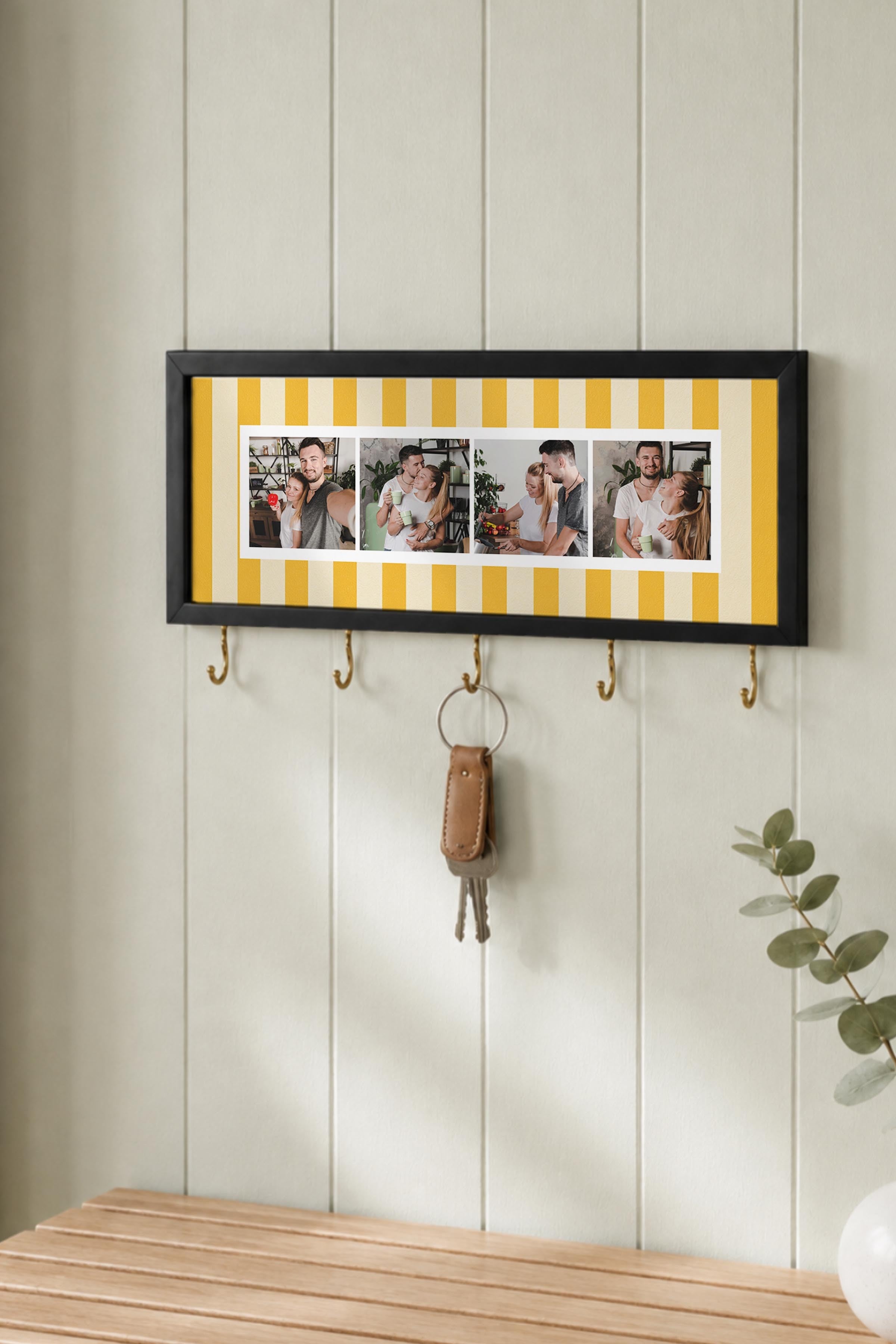 Kişiye Özel Tablo Anahtarlık, Photobooth Stili Siyah Fotoğraf Çerçevesi, Vintage Duvar Dekoru