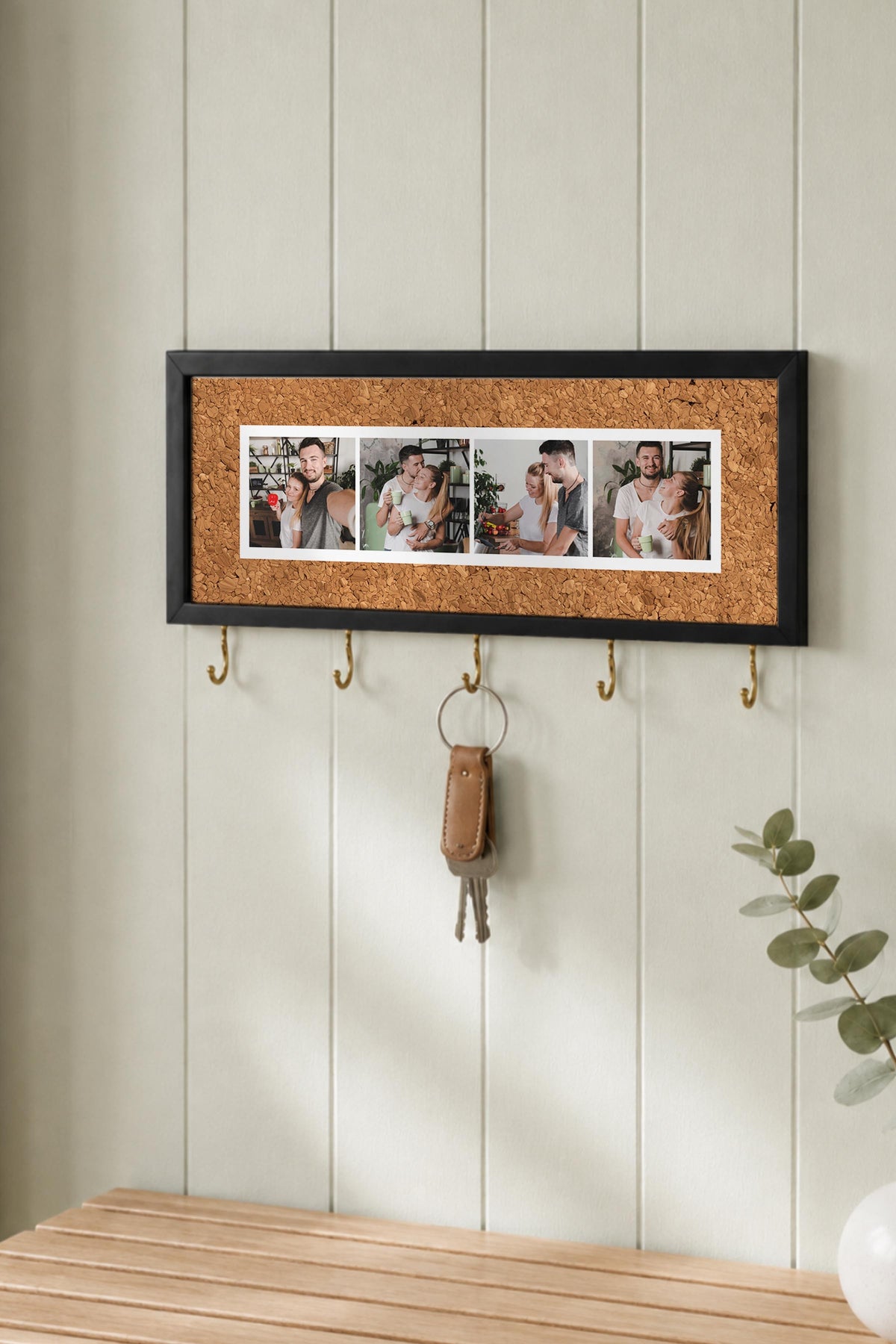 Kişiye Özel Tablo Anahtarlık, Photobooth Stili Siyah Fotoğraf Çerçevesi, Vintage Duvar Dekoru