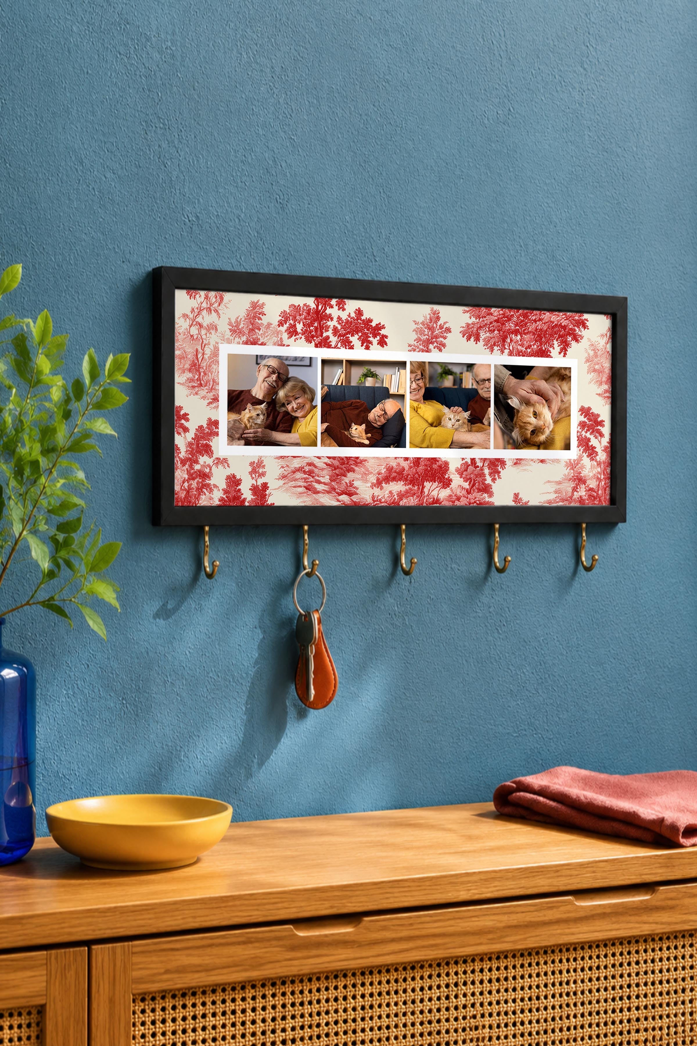 Kişiye Özel Tablo Anahtarlık, Photobooth Stili Siyah Fotoğraf Çerçevesi, Vintage Duvar Dekoru