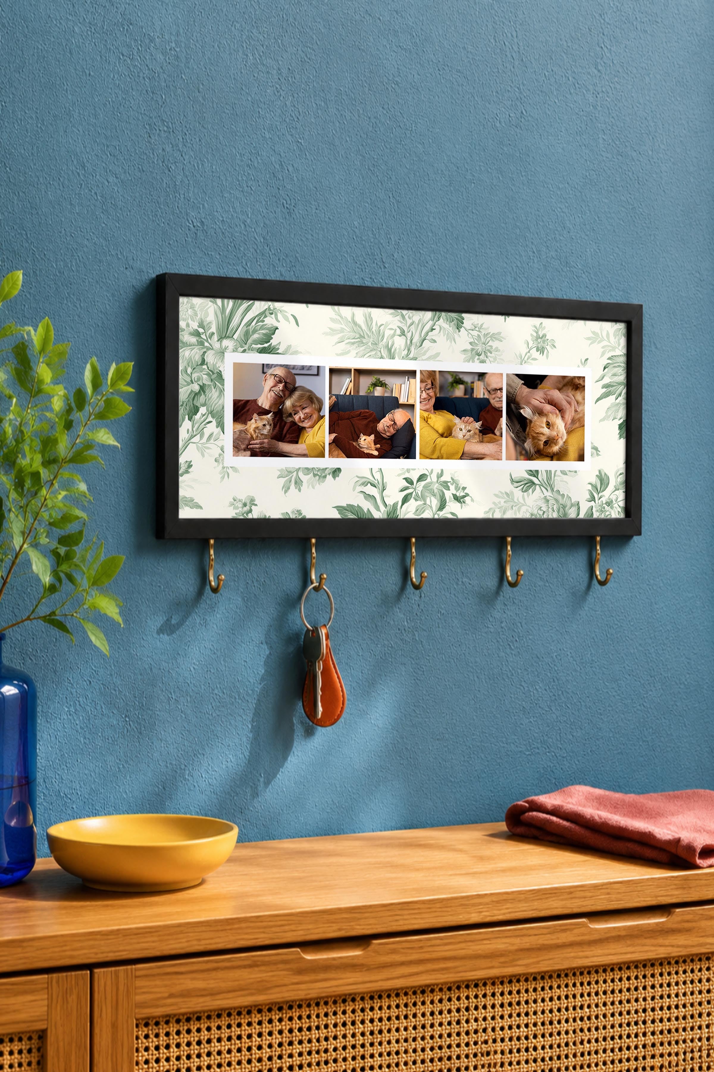 Kişiye Özel Tablo Anahtarlık, Photobooth Stili Siyah Fotoğraf Çerçevesi, Vintage Duvar Dekoru