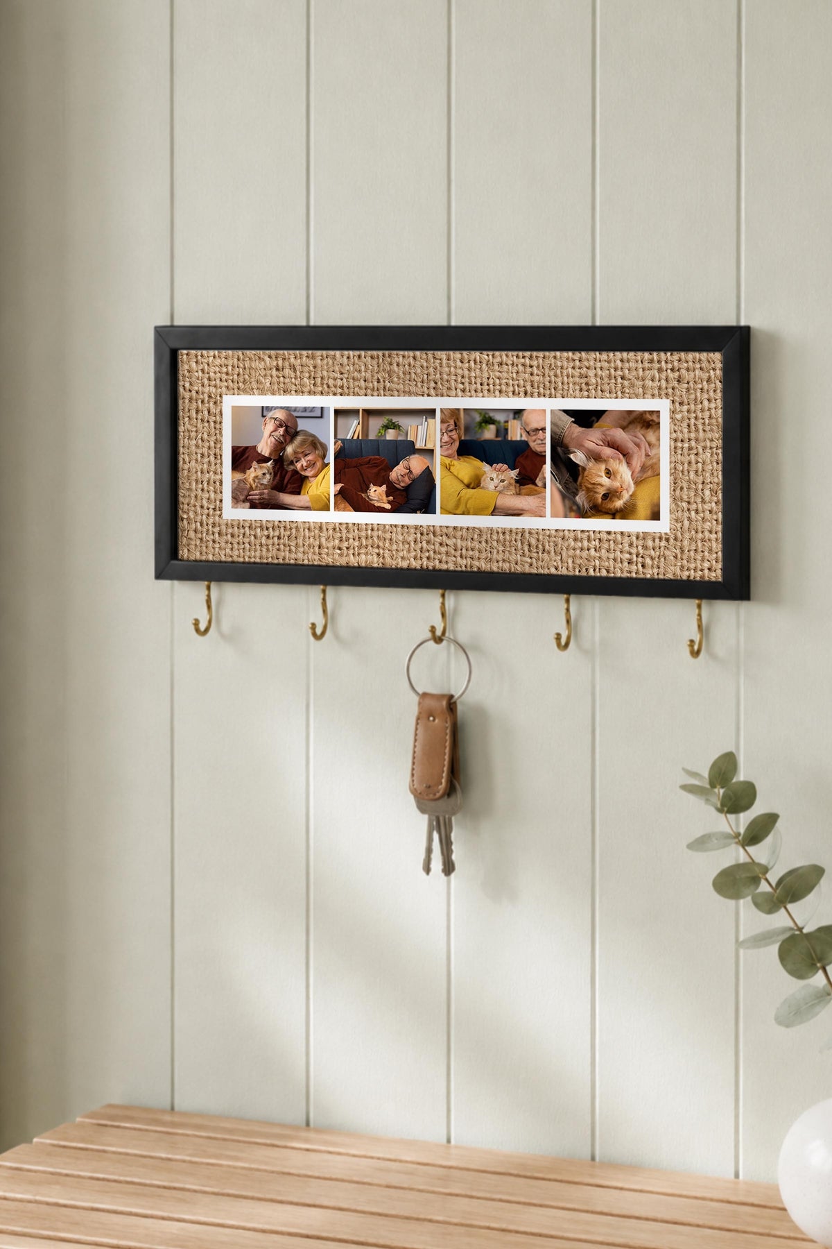 Kişiye Özel Tablo Anahtarlık, Photobooth Stili Siyah Fotoğraf Çerçevesi, Vintage Duvar Dekoru