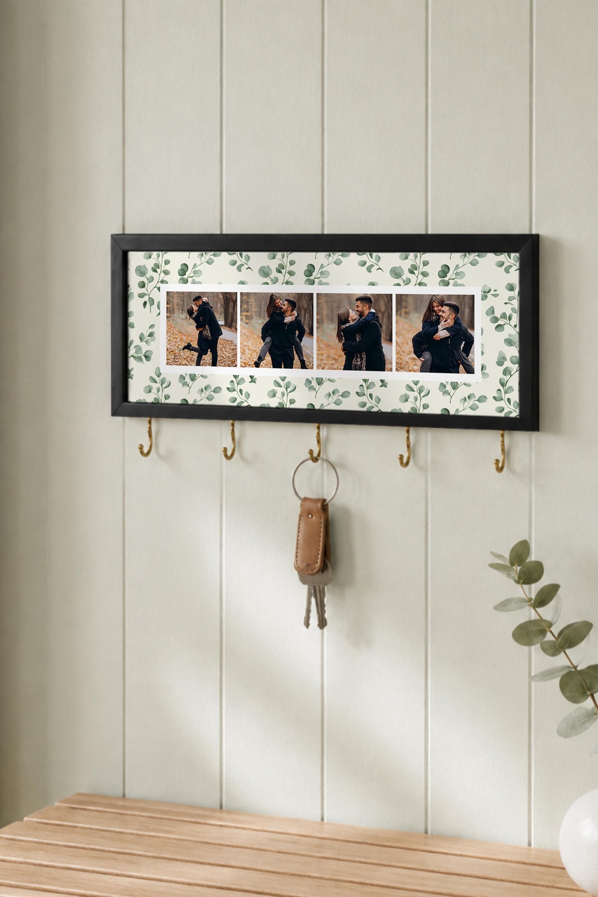 Kişiye Özel Tablo Anahtarlık, Photobooth Stili Siyah Fotoğraf Çerçevesi, Vintage Duvar Dekoru