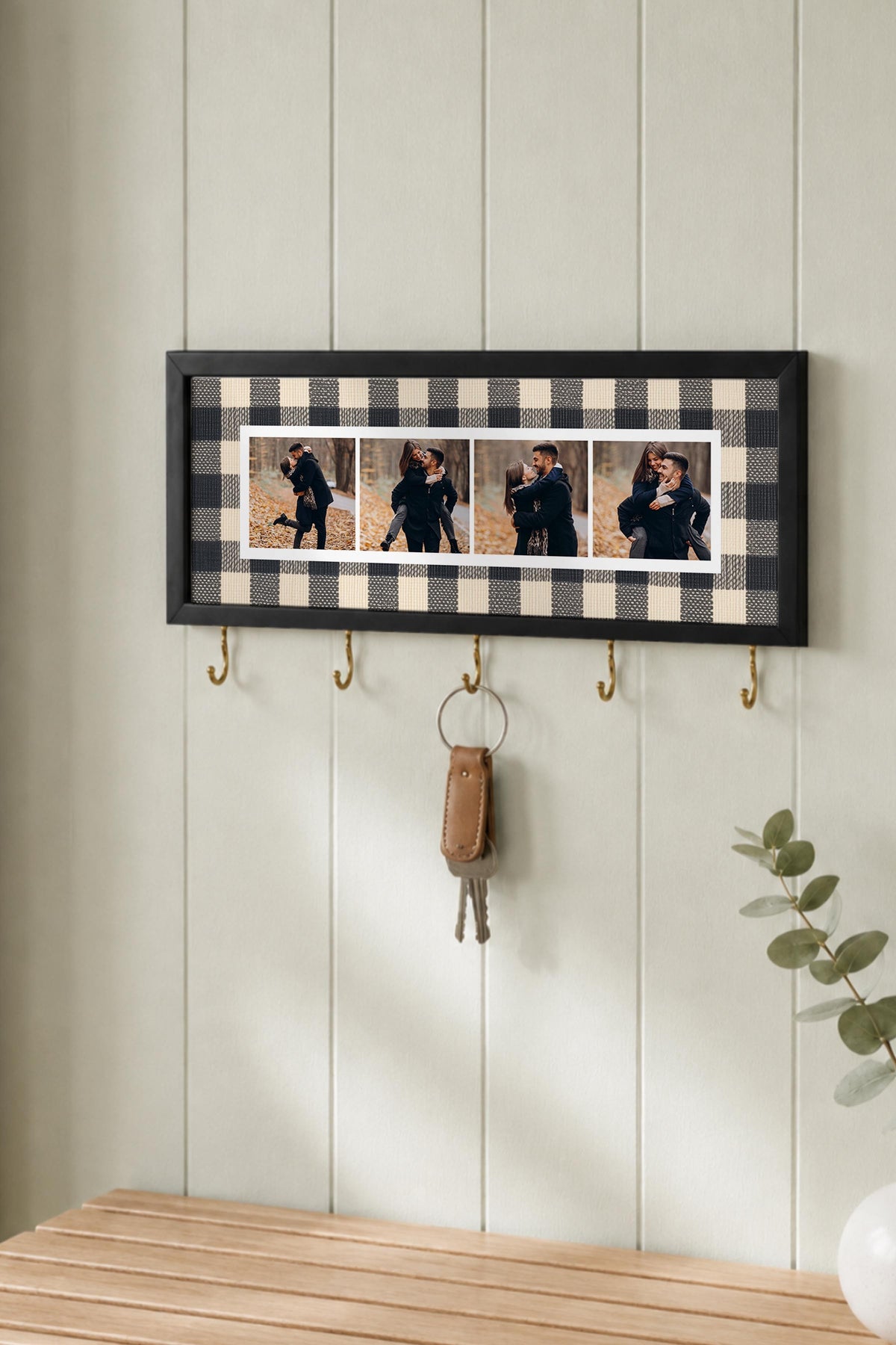 Kişiye Özel Tablo Anahtarlık, Photobooth Stili Siyah Fotoğraf Çerçevesi, Vintage Duvar Dekoru