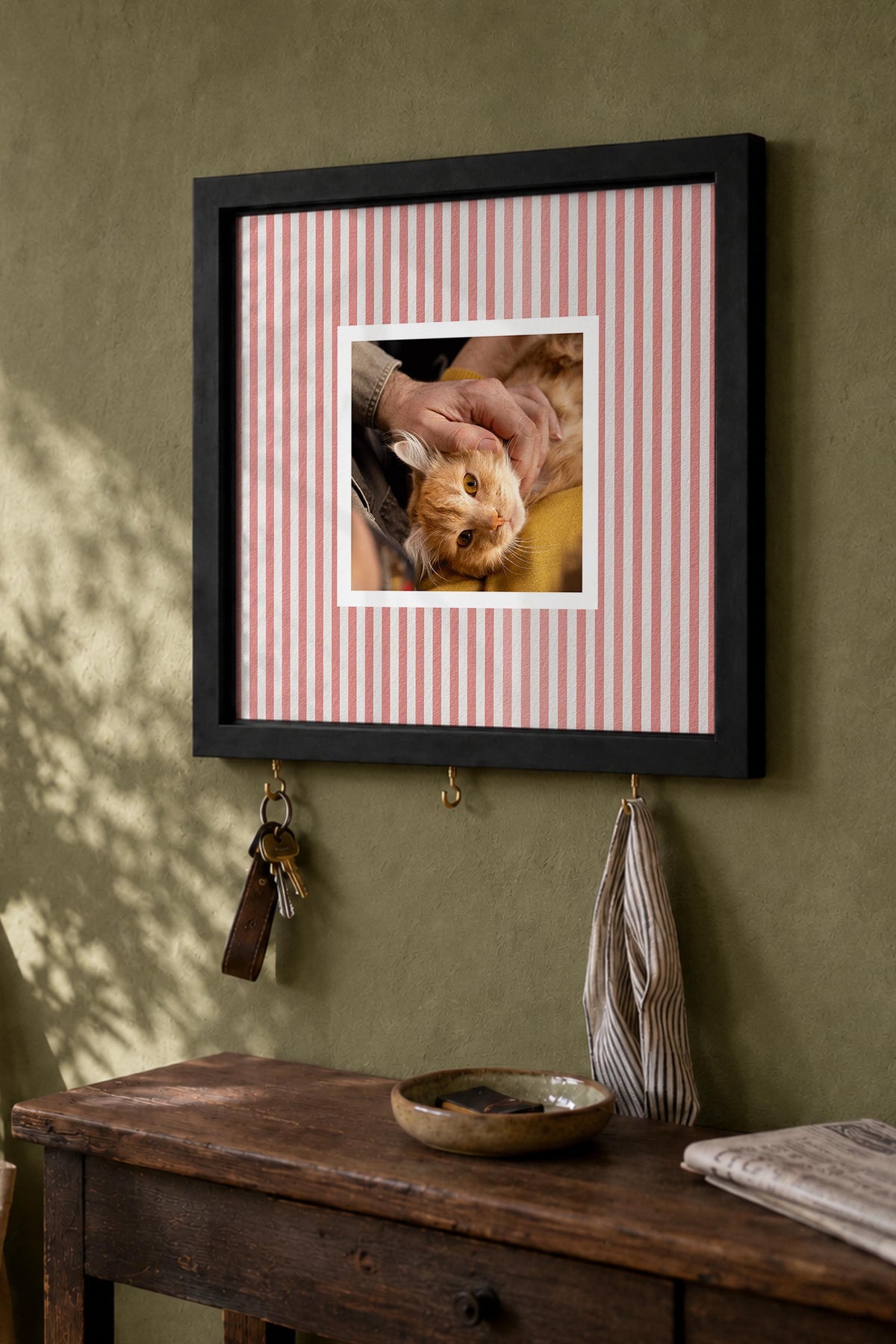 Kişiye Özel Tablo Anahtarlık, Photobooth Stili Siyah Fotoğraf Çerçevesi, Vintage Duvar Dekoru
