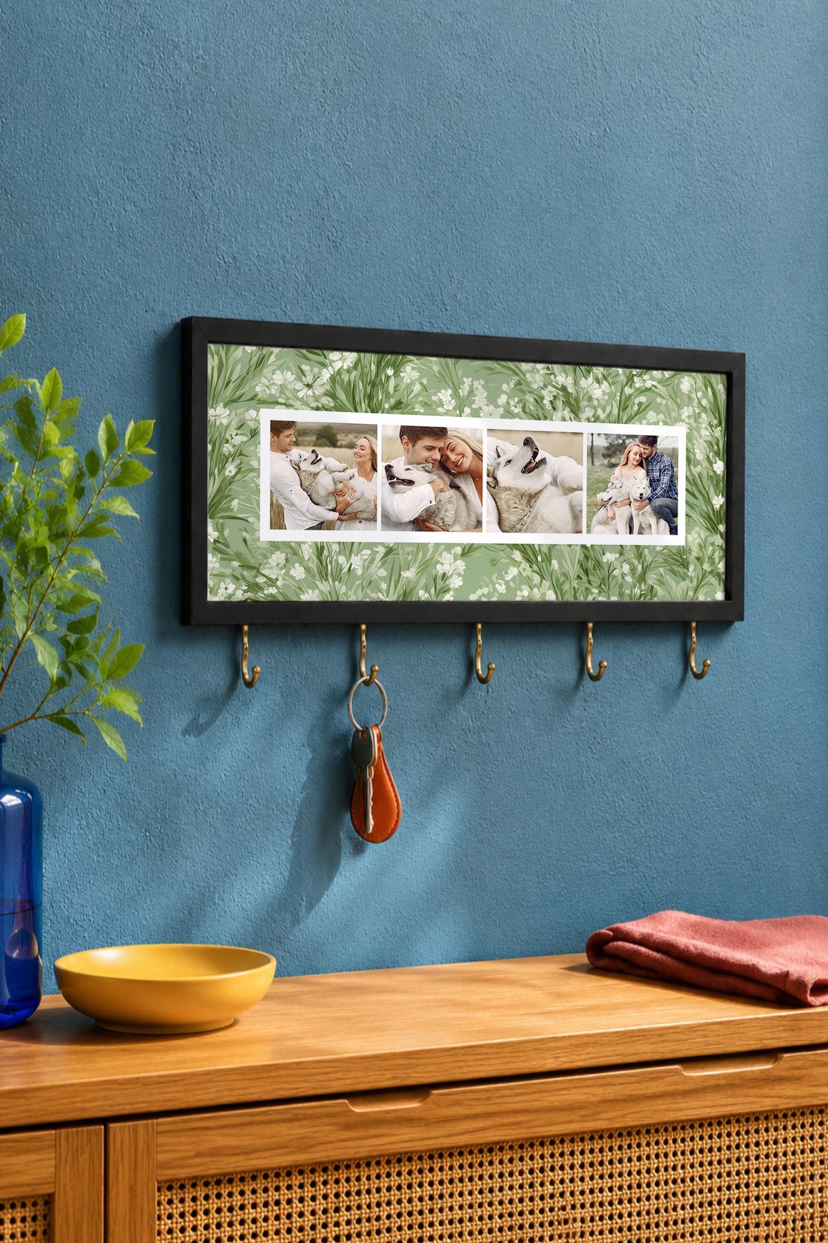 Kişiye Özel Tablo Anahtarlık, Photobooth Stili Siyah Fotoğraf Çerçevesi, Vintage Duvar Dekoru