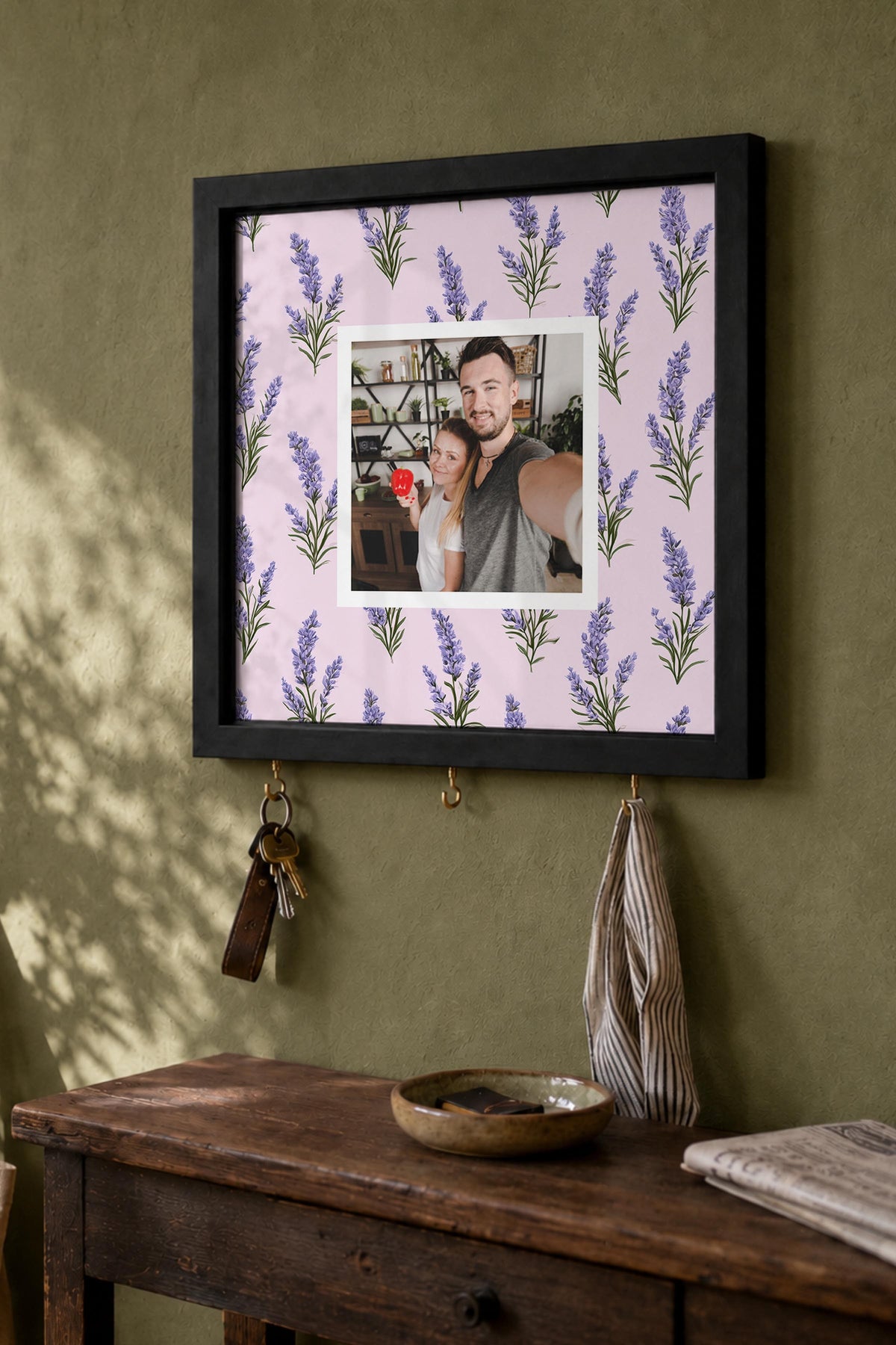 Kişiye Özel Tablo Anahtarlık, Photobooth Stili Siyah Fotoğraf Çerçevesi, Vintage Duvar Dekoru