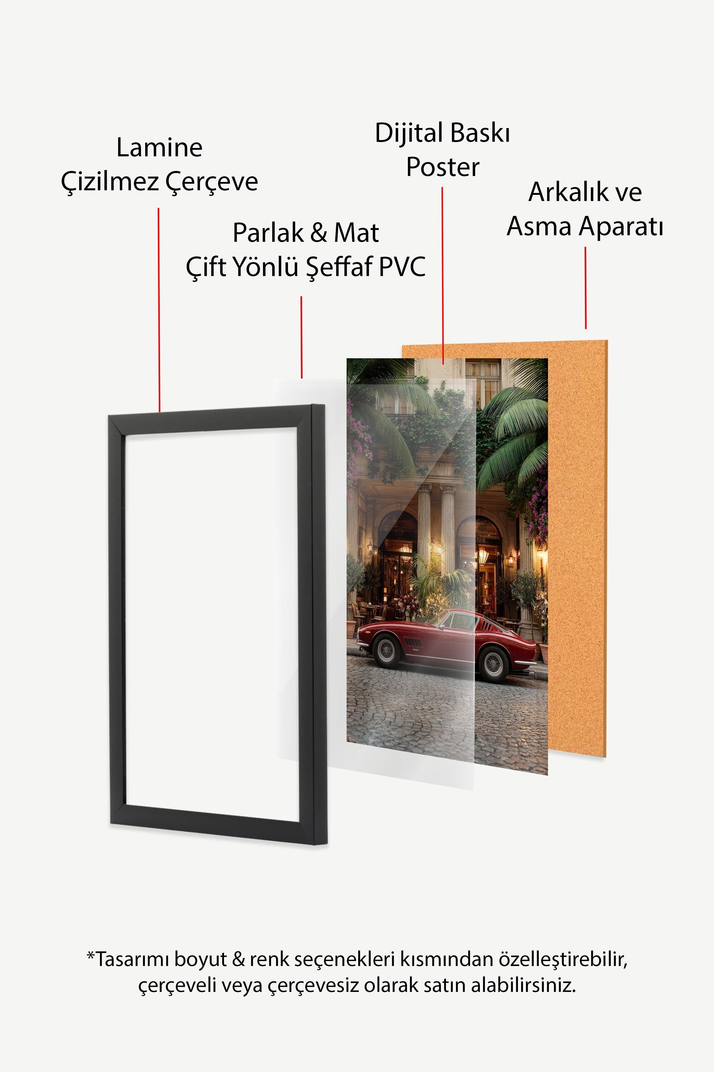 Klasik Araba Posteri, Siyah Çerçeveli Poster, Old Money Serisi, NO:113126