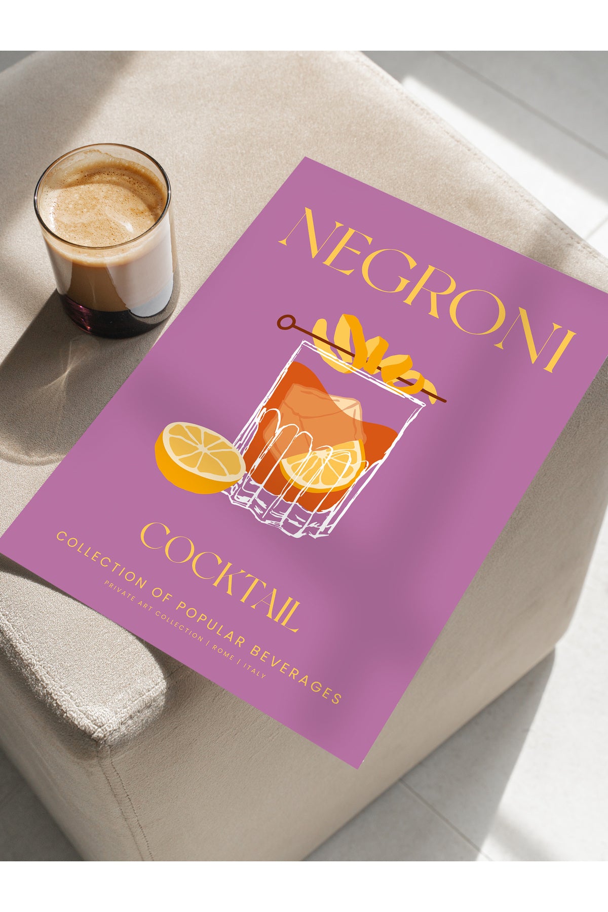 Kokteyl Temalı Duvar Posteri, Estetik Çerçevesiz Poster - Yatak Odası, Salon, Mutfak Duvar Dekoru