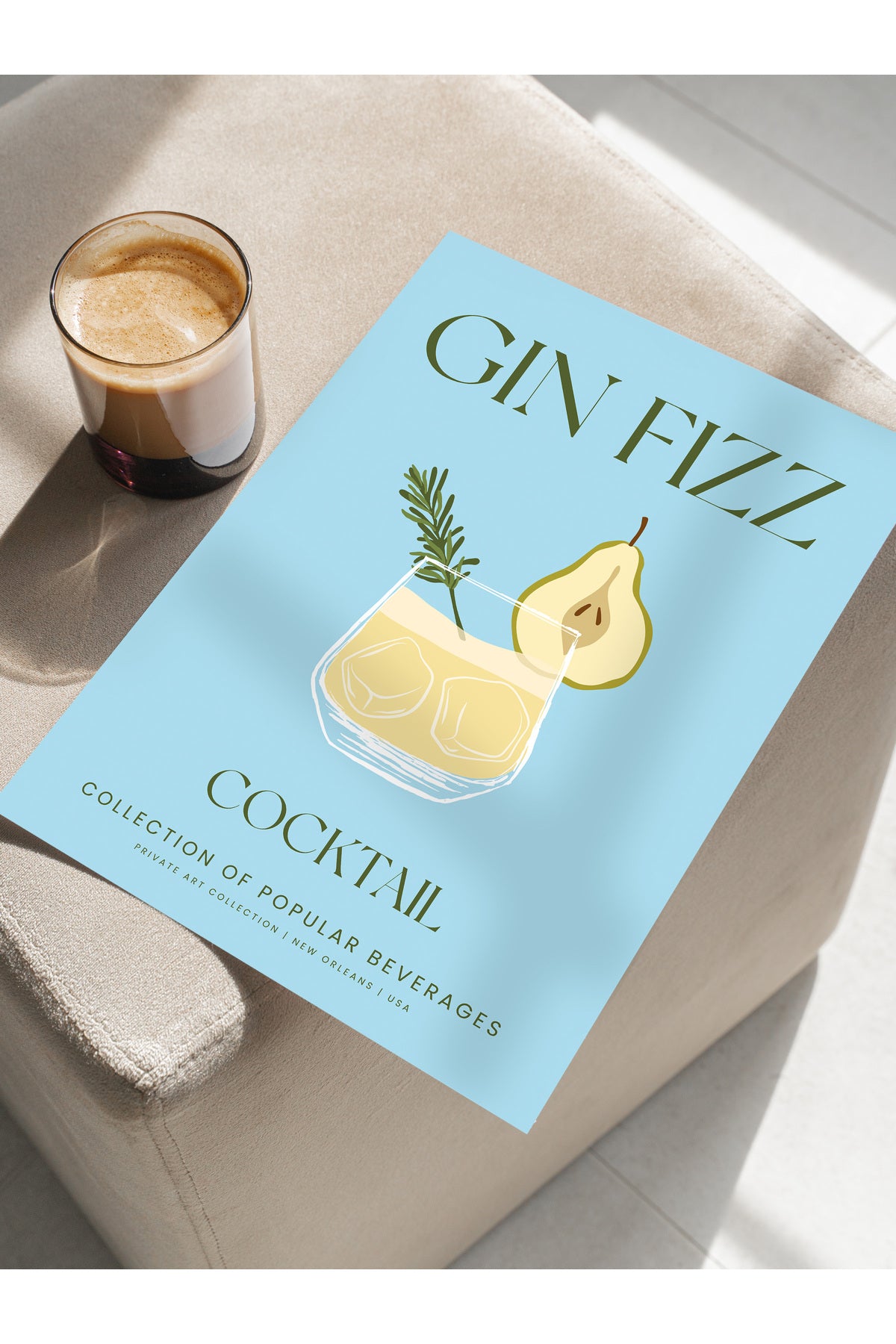 Kokteyl Temalı Duvar Posteri, Estetik Çerçevesiz Poster - Yatak Odası, Salon, Mutfak Duvar Dekoru