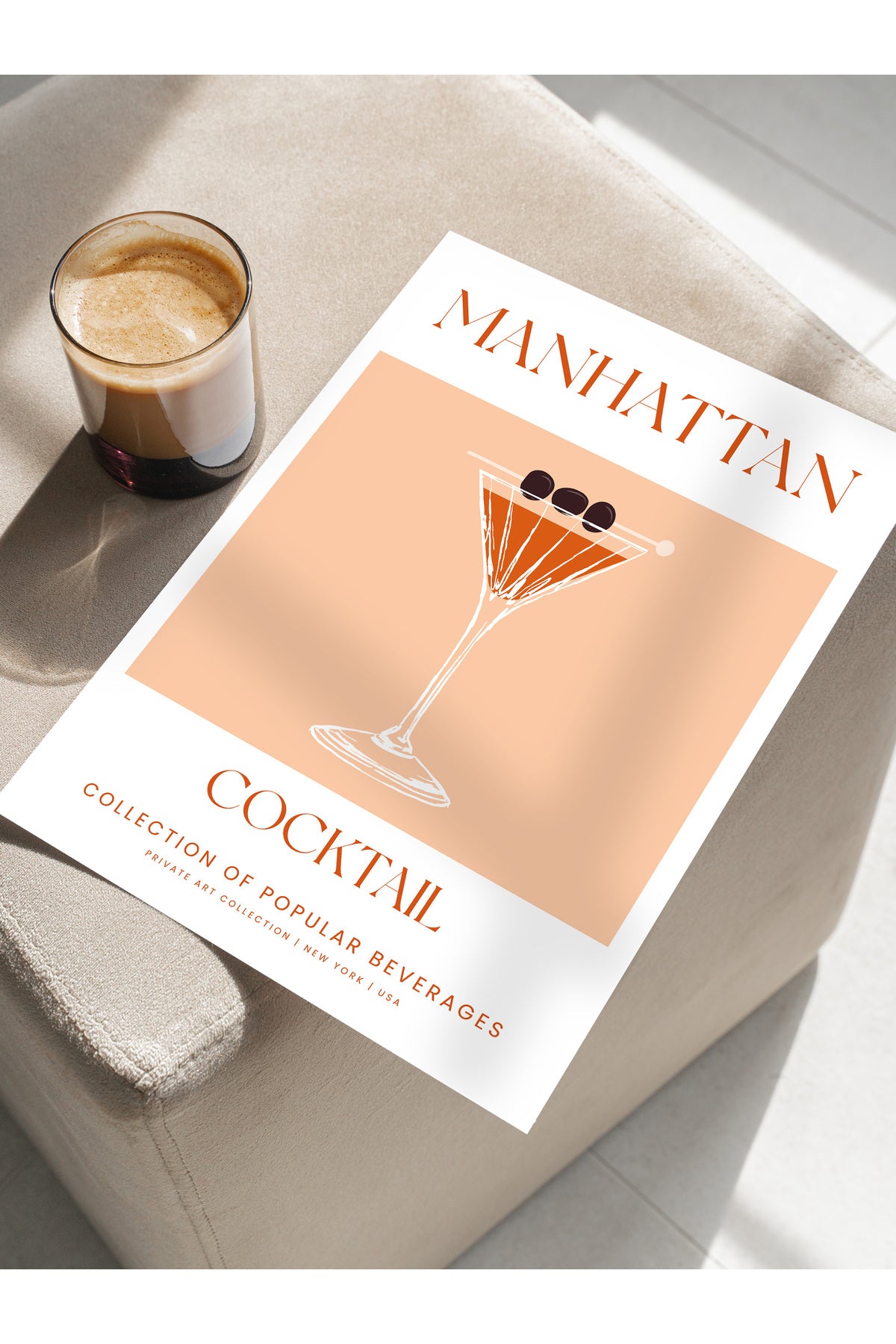 Kokteyl Temalı Duvar Posteri, Estetik Çerçevesiz Poster - Yatak Odası, Salon, Mutfak Duvar Dekoru