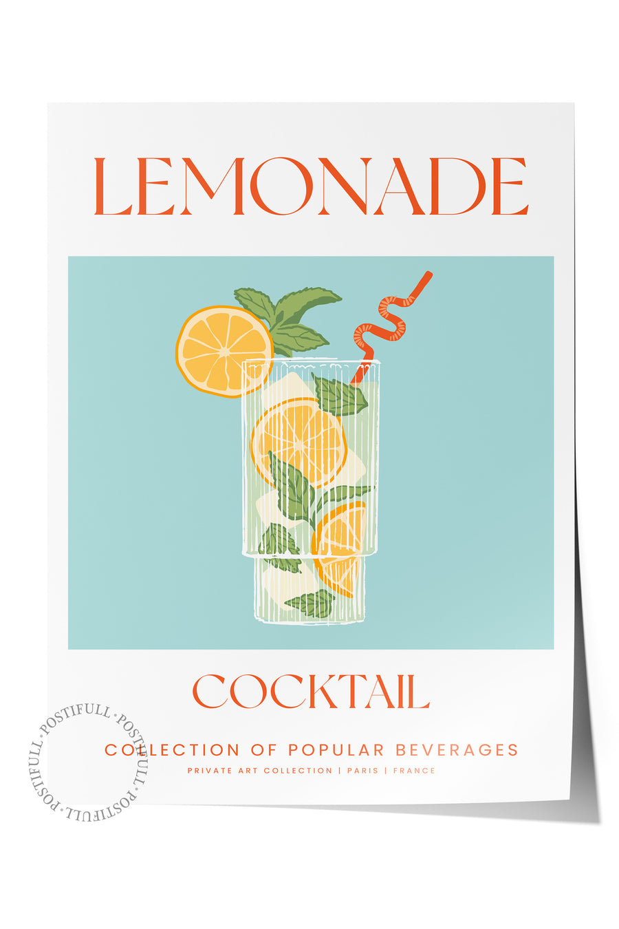 LEMONADE COCKTAIL Mutfak Temalı Çerçevesiz Poster