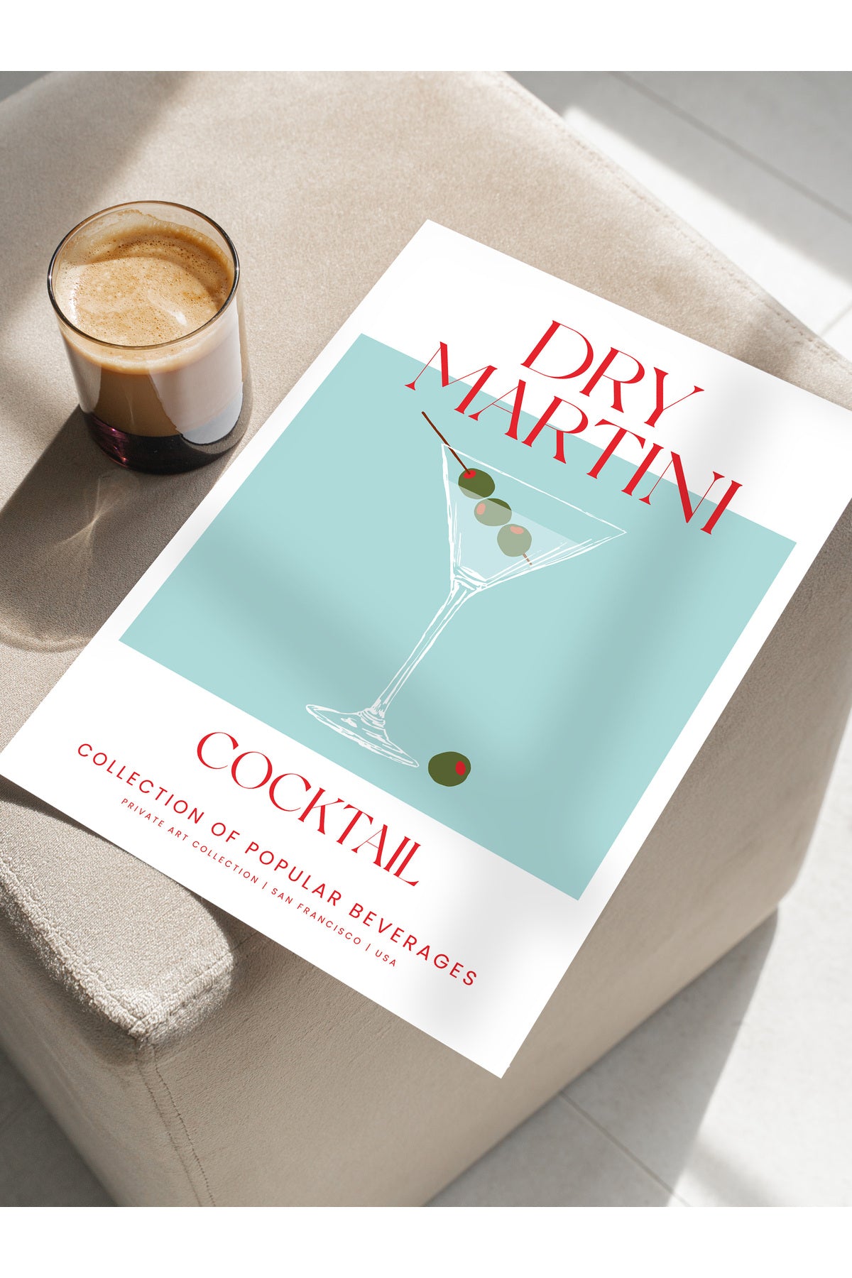 Kokteyl Temalı Duvar Posteri, Estetik Çerçevesiz Poster - Yatak Odası, Salon, Mutfak Duvar Dekoru