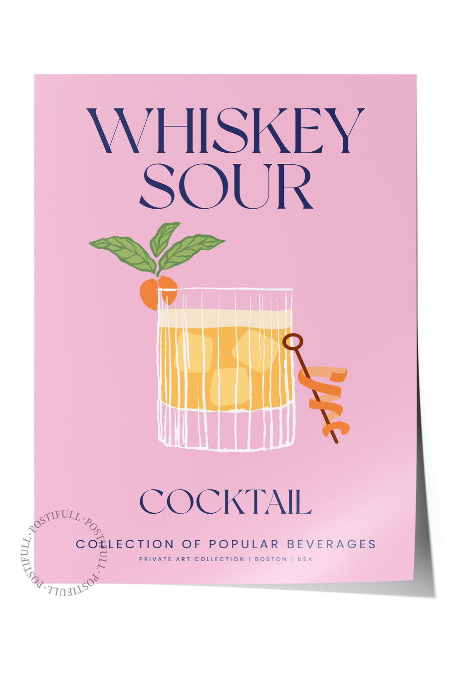 WHISKEY SOUR Mutfak Temalı Çerçevesiz Poster