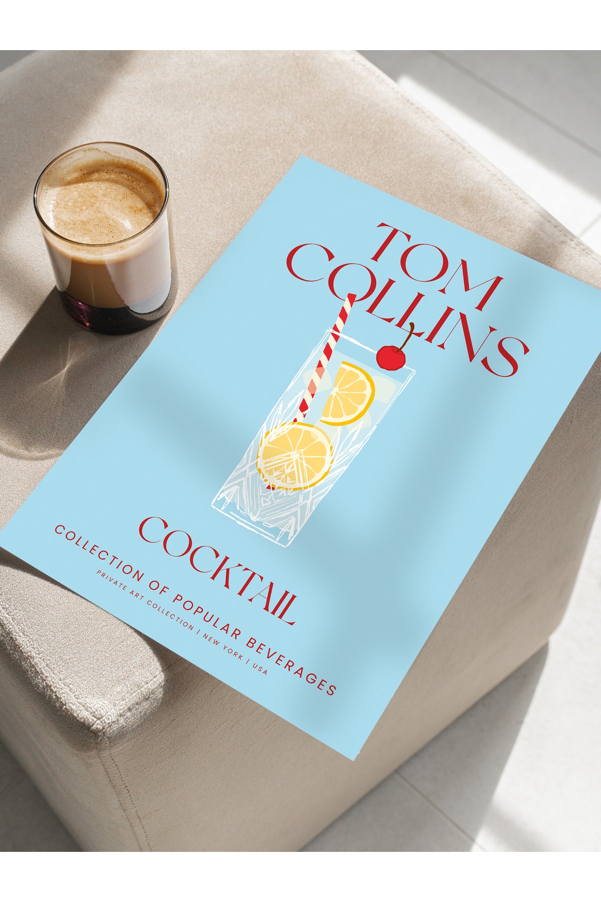 Kokteyl Temalı Duvar Posteri, Estetik Çerçevesiz Poster - Yatak Odası, Salon, Mutfak Duvar Dekoru