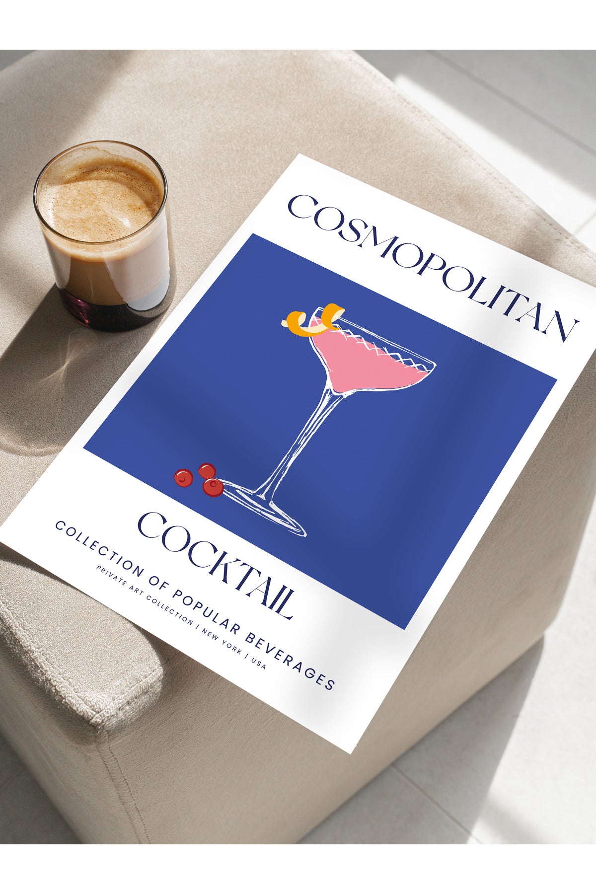 Kokteyl Temalı Duvar Posteri, Estetik Çerçevesiz Poster - Yatak Odası, Salon, Mutfak Duvar Dekoru