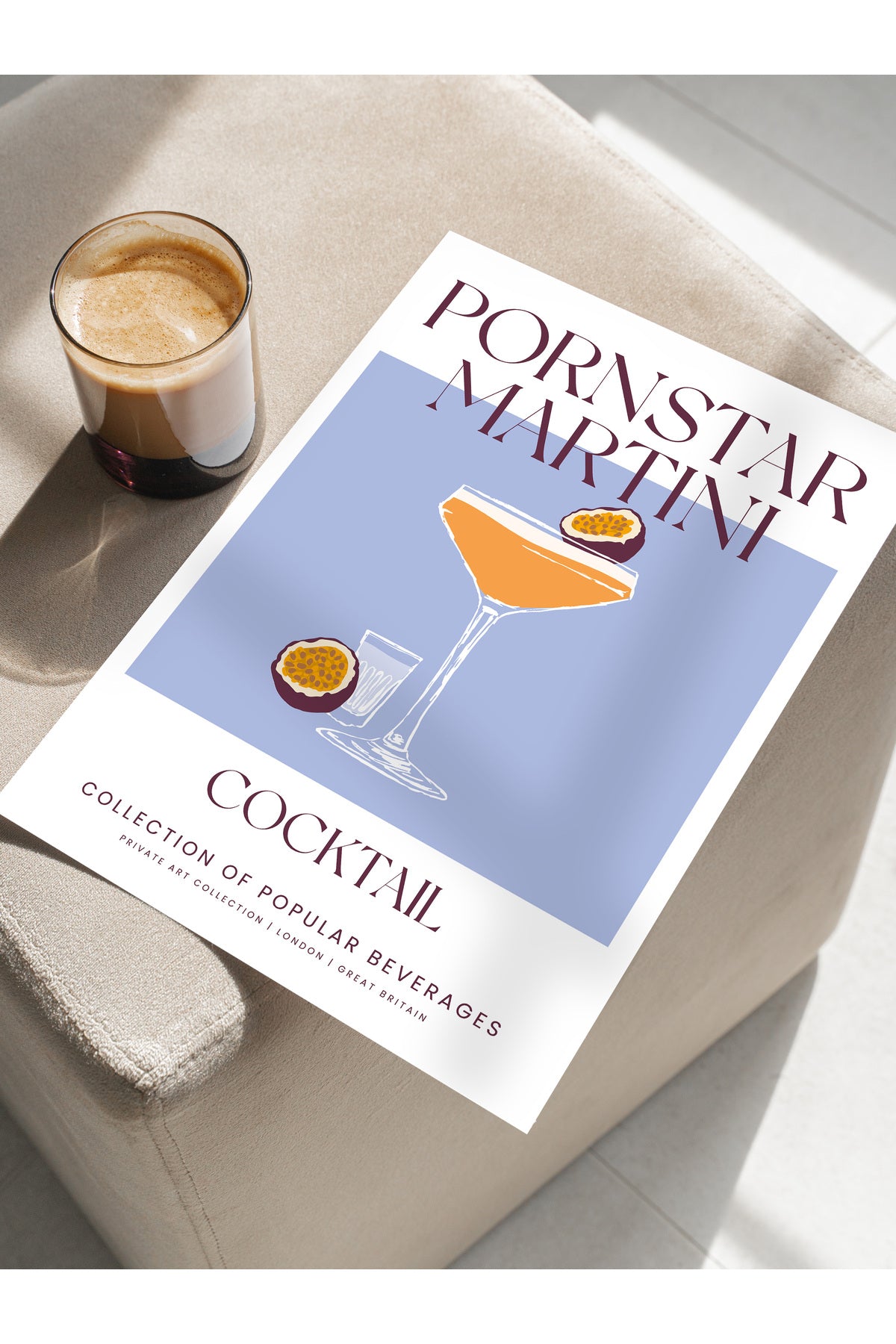 Kokteyl Temalı Duvar Posteri, Estetik Çerçevesiz Poster - Yatak Odası, Salon, Mutfak Duvar Dekoru