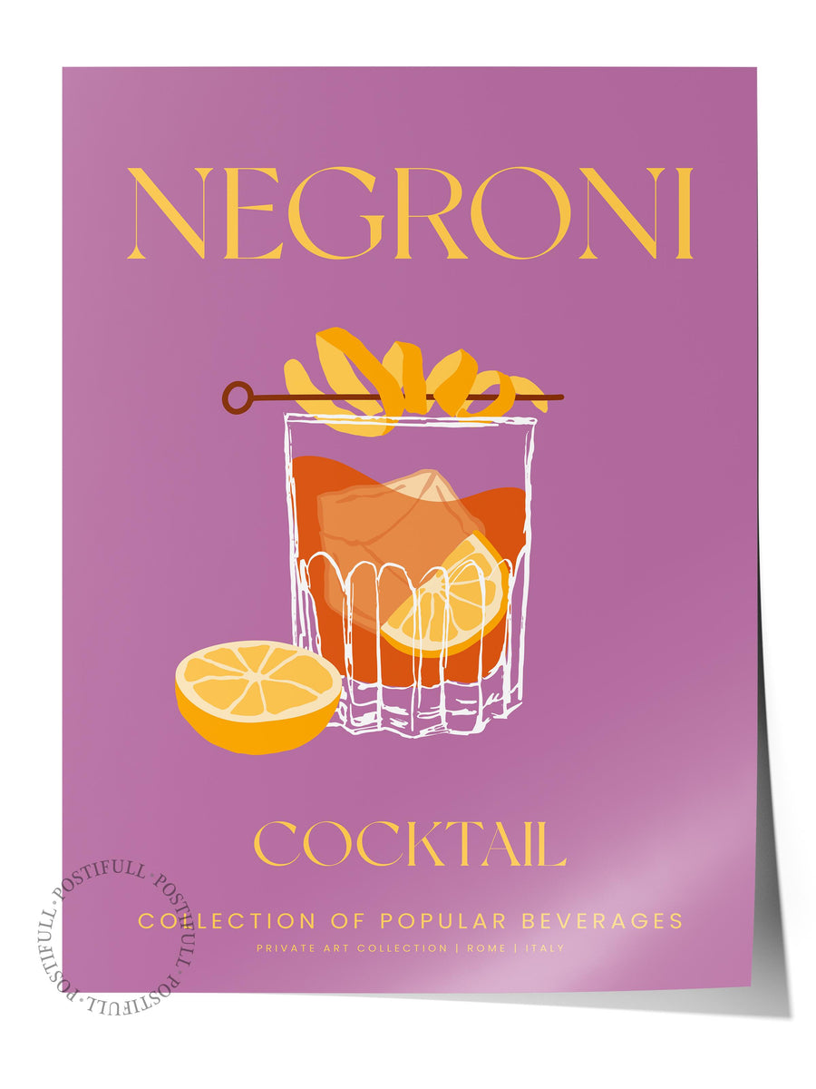 NEGRONI Mutfak Temalı Çerçevesiz Poster