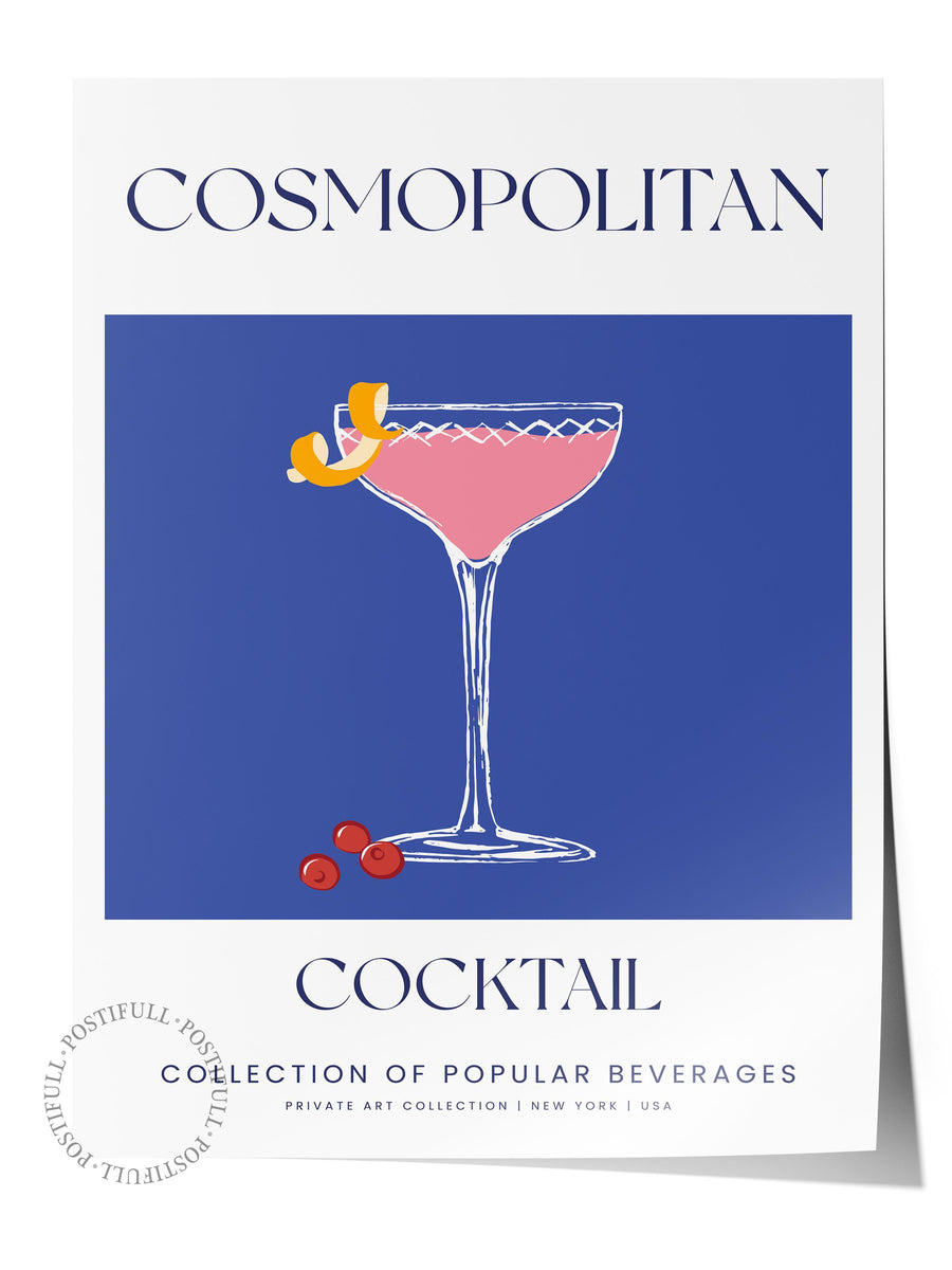 COSMOPOLITAN Mutfak Temalı Çerçevesiz Poster