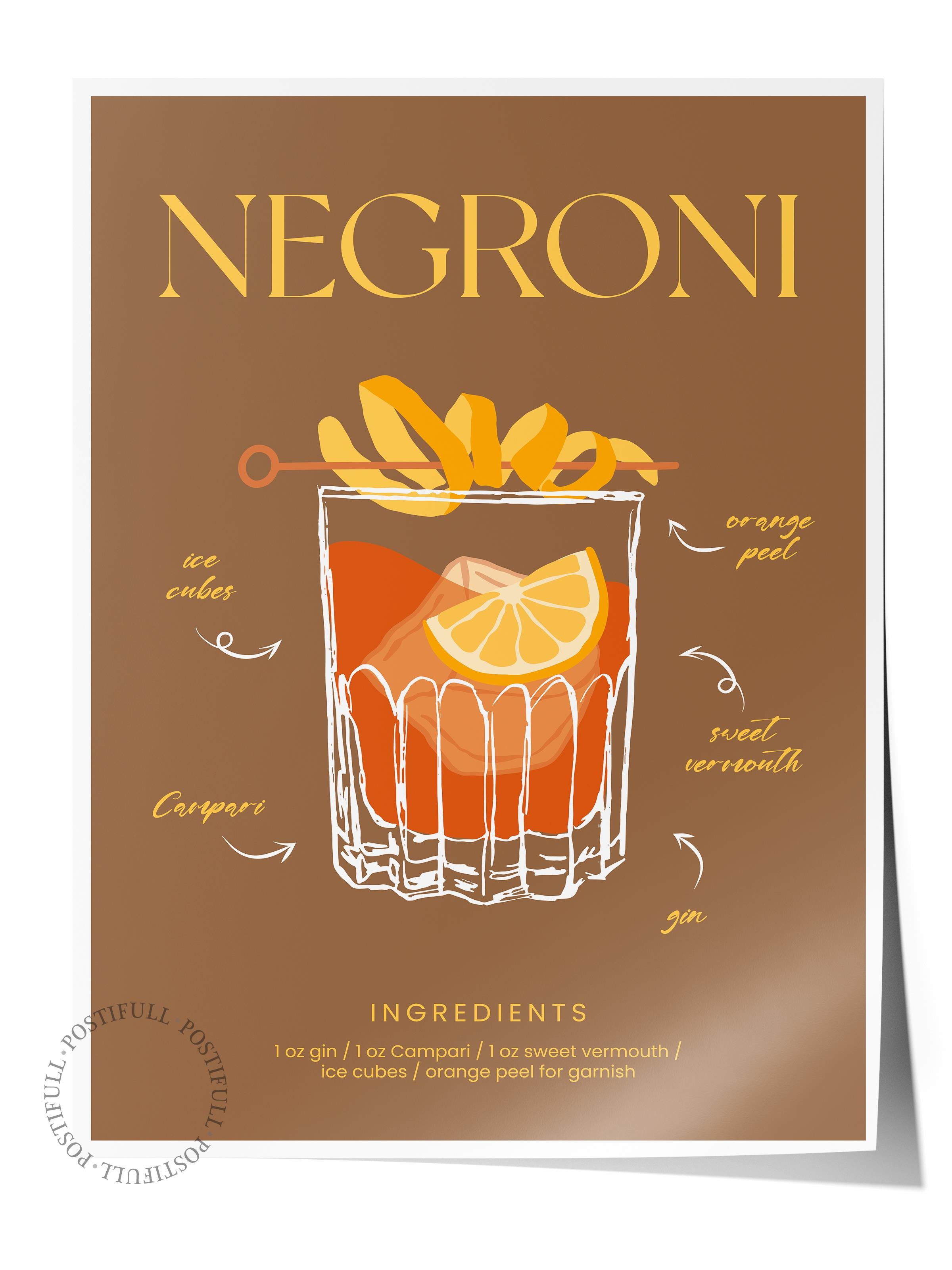 Kokteyl Temalı Duvar Posteri, Estetik Çerçevesiz Poster - Yatak Odası, Salon, Mutfak Duvar Dekoru