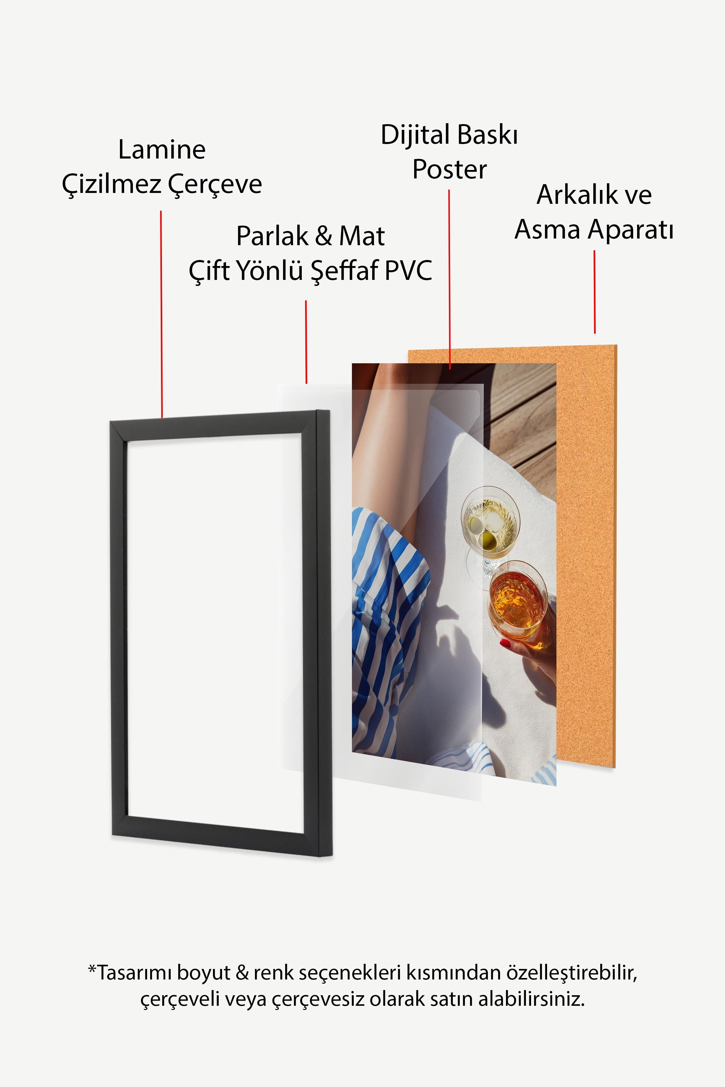 Kokteyl ve Zeytin Posteri, Siyah Çerçeveli Poster, Old Money Serisi, NO:113222
