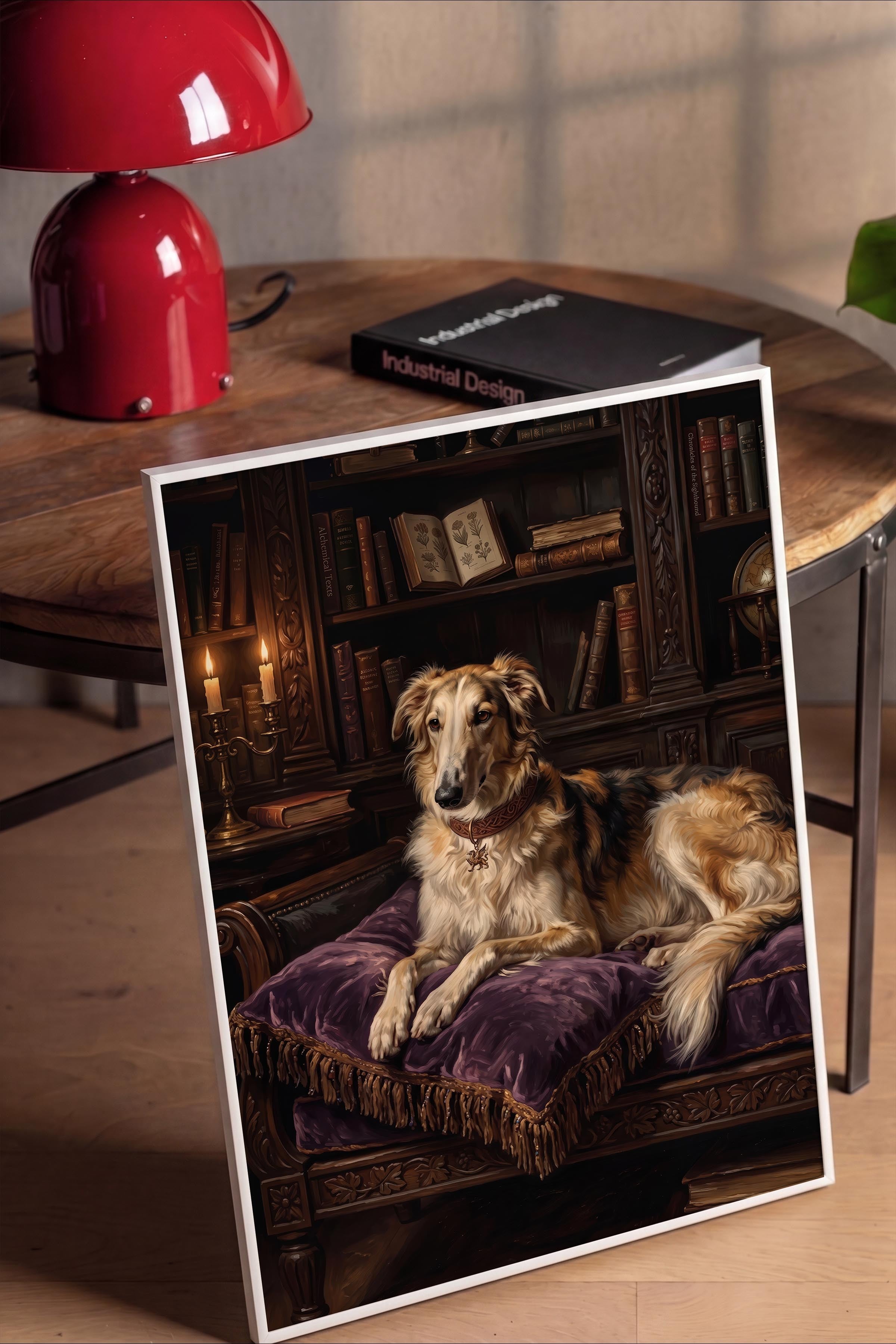 Köpek Posteri, Beyaz Çerçeveli Poster, Old Money Serisi, NO:113201