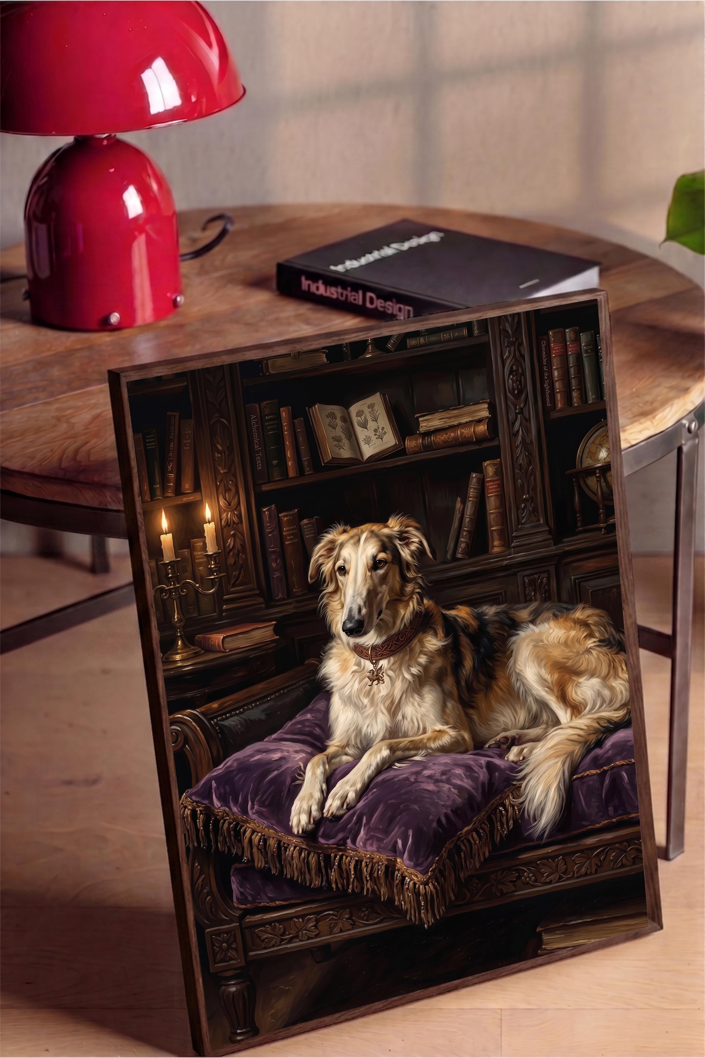 Köpek Posteri, Kahverengi Çerçeveli Poster, Old Money Serisi, NO:113201