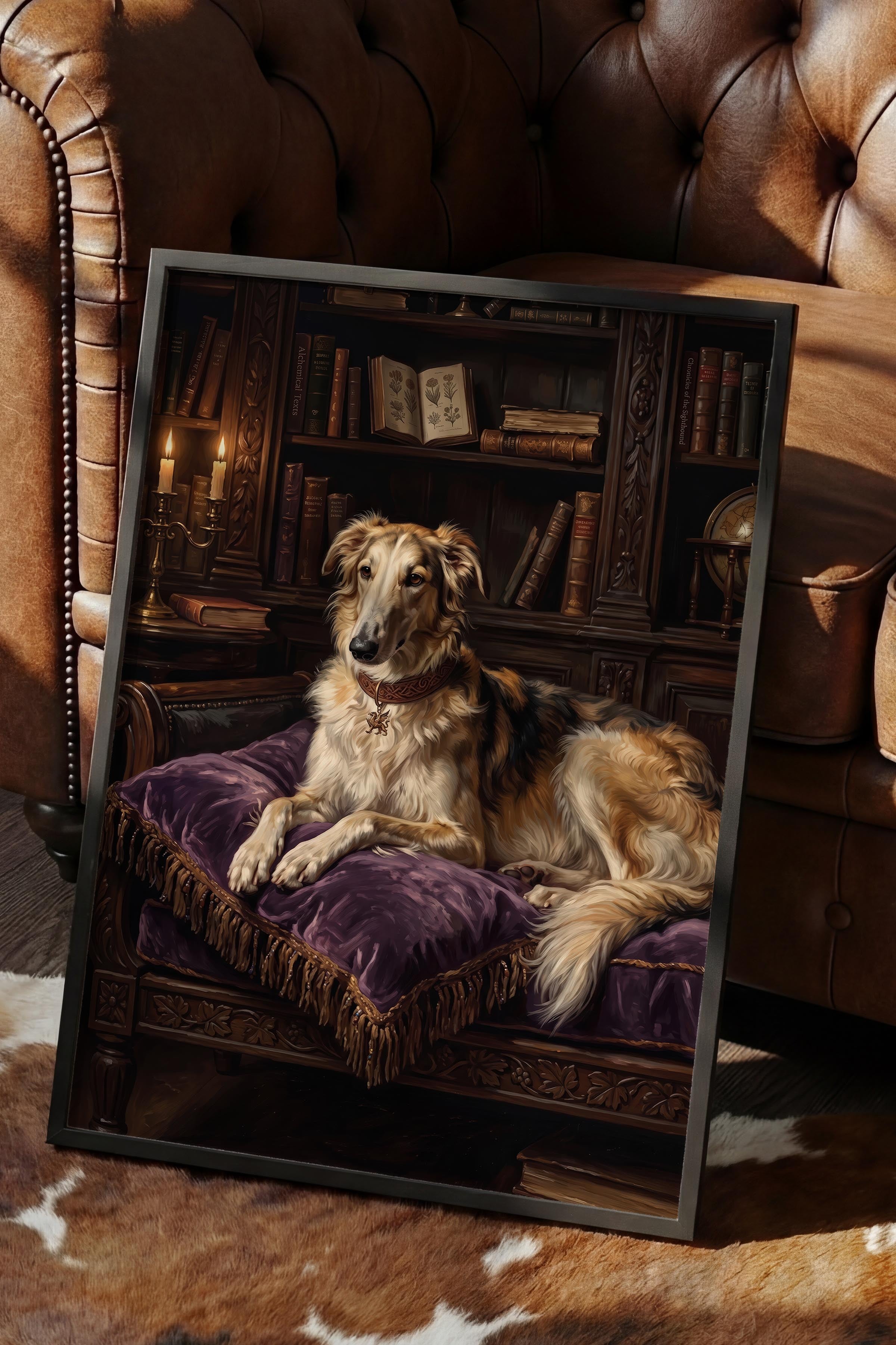 Köpek Posteri, Siyah Çerçeveli Poster, Old Money Serisi, NO:113201