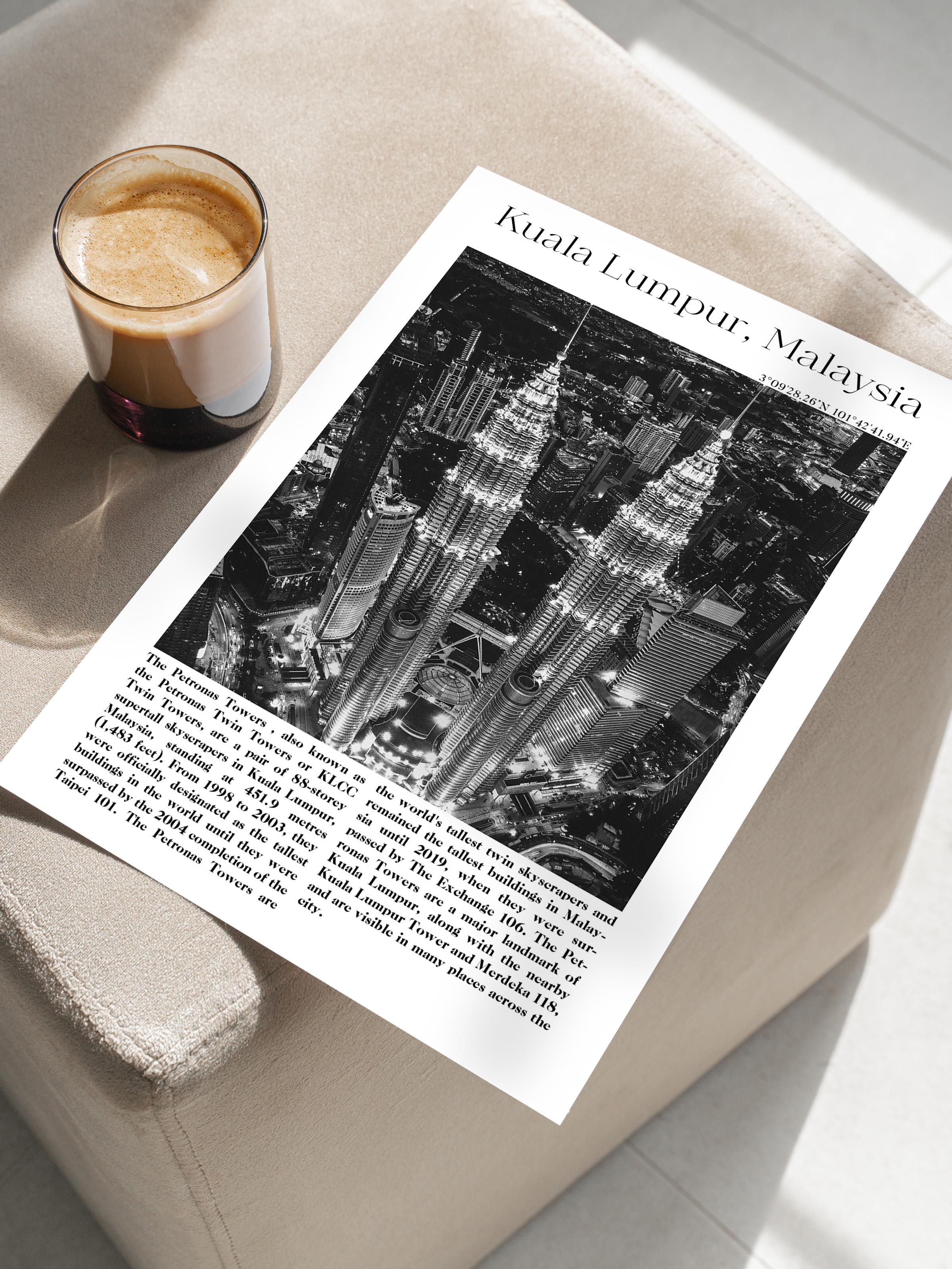Kuala Lumpur - Malezya, Şehir Temalı Poster, Çerçevesiz Duvar Posteri, NO:30018