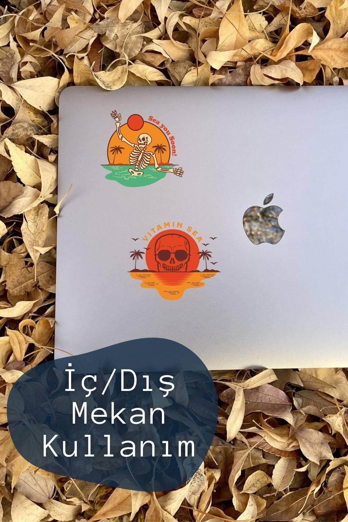 Kuru Kafa Temalı Sticker Seti - 6 Adet Etiket Seti- Telefon, Tablet, Defter Laptop Uyumlu Etiket