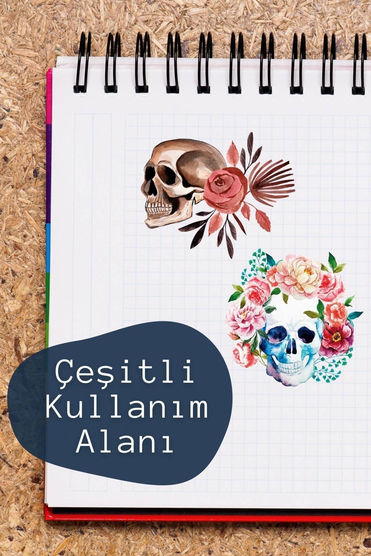 Kuru Kafa Temalı Sticker Seti - 6 Adet Etiket Seti- Telefon, Tablet, Defter Laptop Uyumlu Etiket