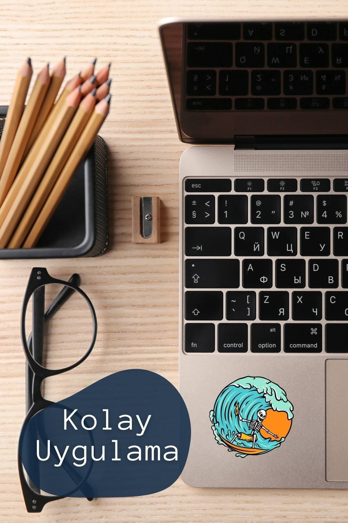 Kuru Kafa Temalı Sticker Seti - 6 Adet Etiket Seti- Telefon, Tablet, Defter Laptop Uyumlu Etiket