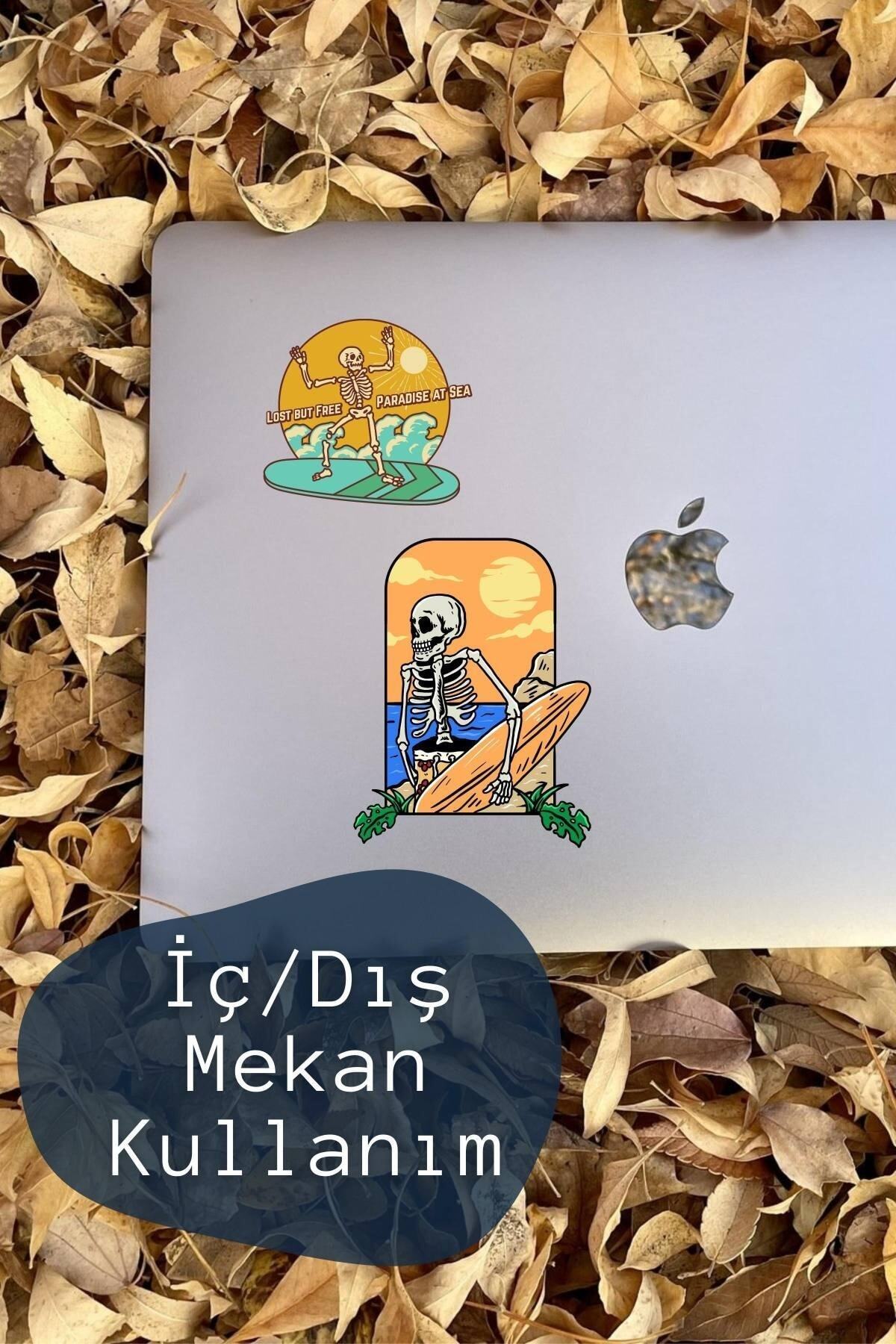 Kuru Kafa Temalı Sticker Seti - 6 Adet Etiket Seti- Telefon, Tablet, Defter Laptop Uyumlu Etiket