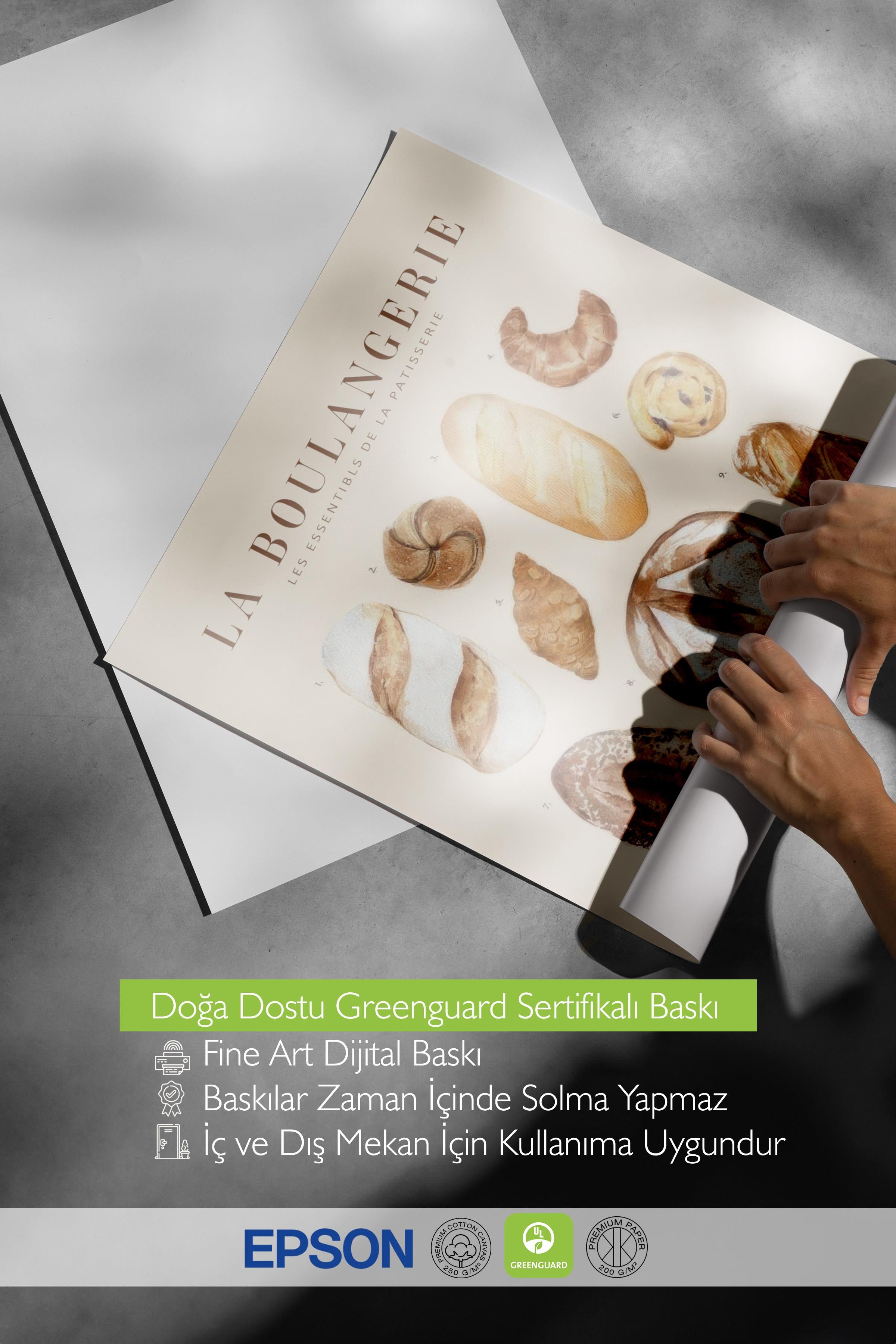 La Boulangerie No1 Poster, Çerçevesiz Duvar Posteri, Dikey Duvar Tablosu Comfort Serisi NO:108562