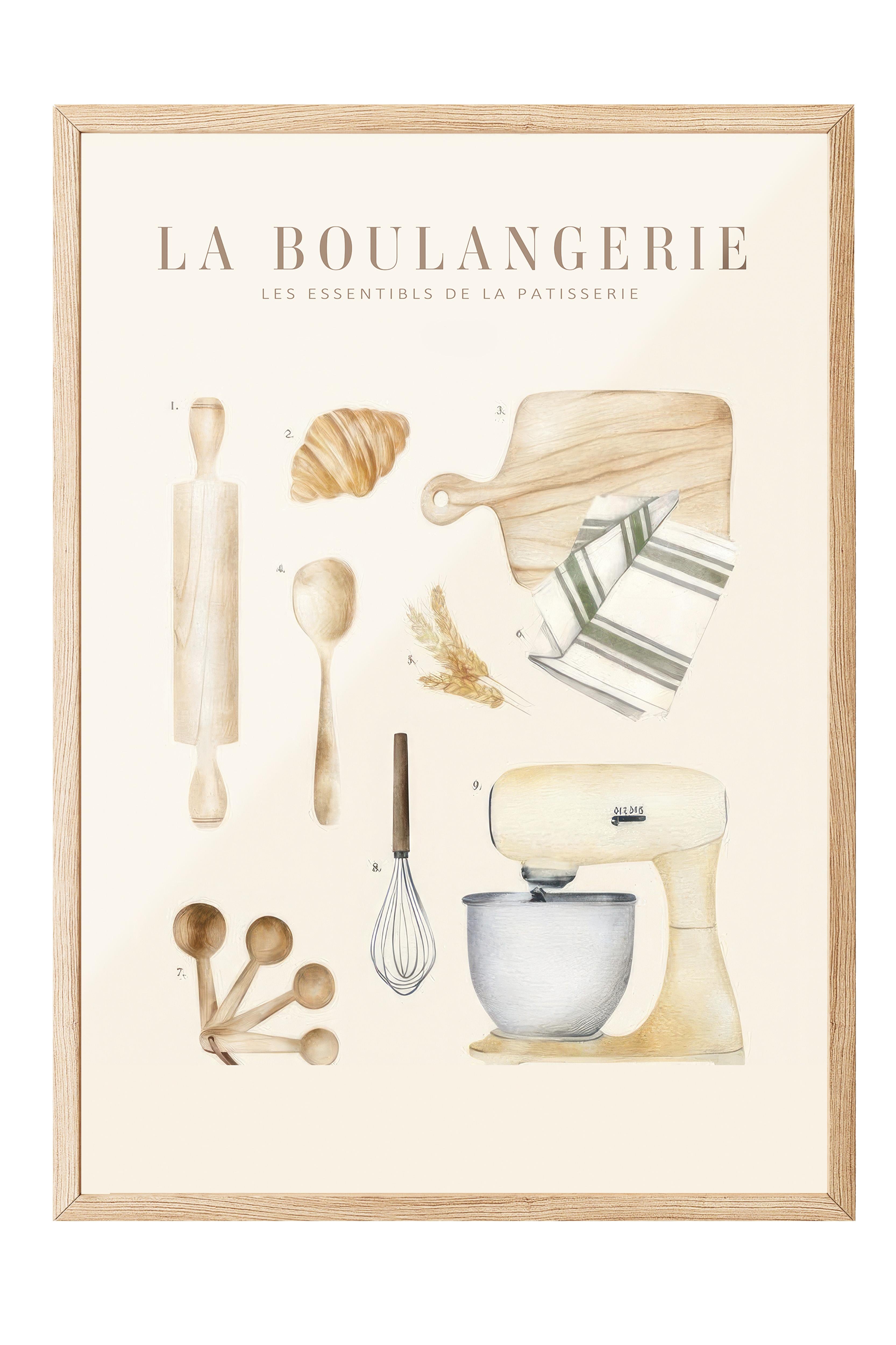 La Boulangerie No2 Çerçeveli Tablo, Ahşap Çerçeve ve Poster, Duvar Tablosu Comfort Serisi NO:108563