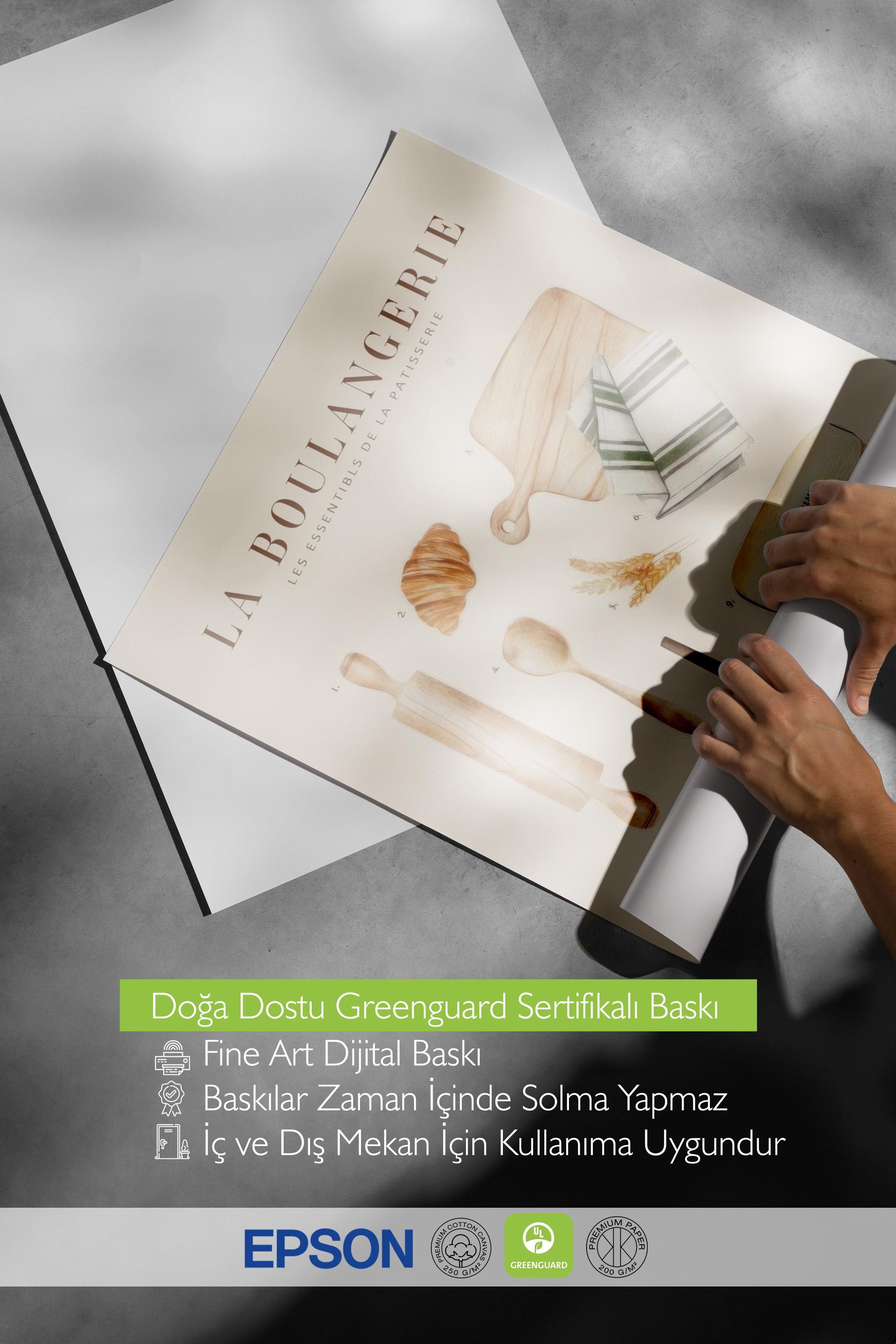 La Boulangerie No2 Poster, Çerçevesiz Duvar Posteri, Dikey Duvar Tablosu Comfort Serisi NO:108563