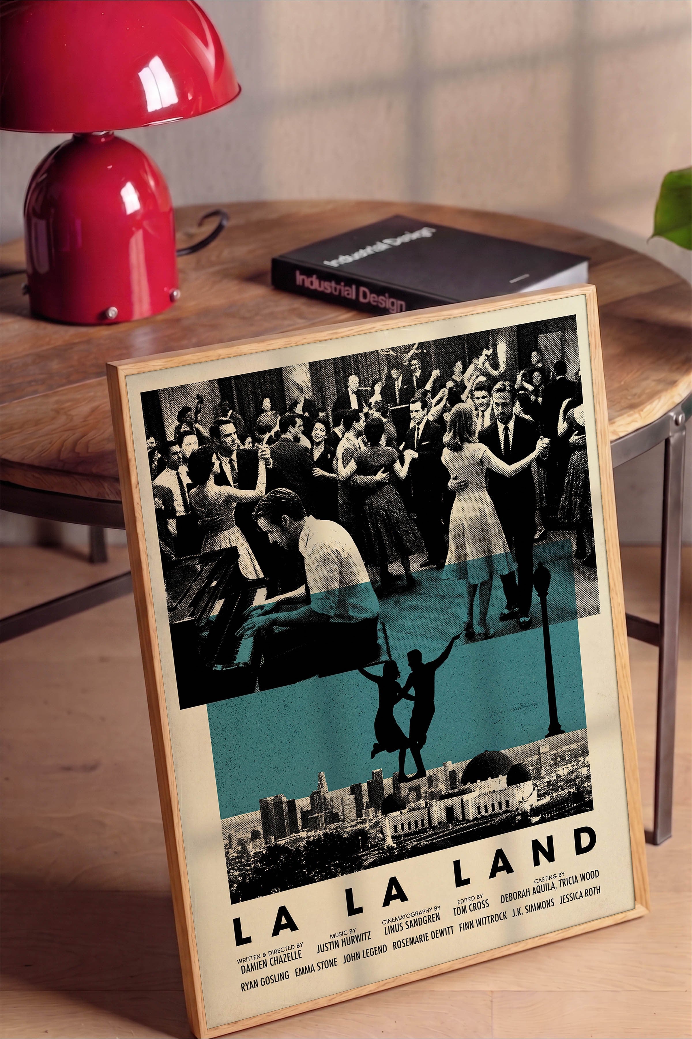 La La Land Ahşap Çerçeveli Poster, Sinema ve Dizi Tablo, Film Dizi Afişleri NO:112829
