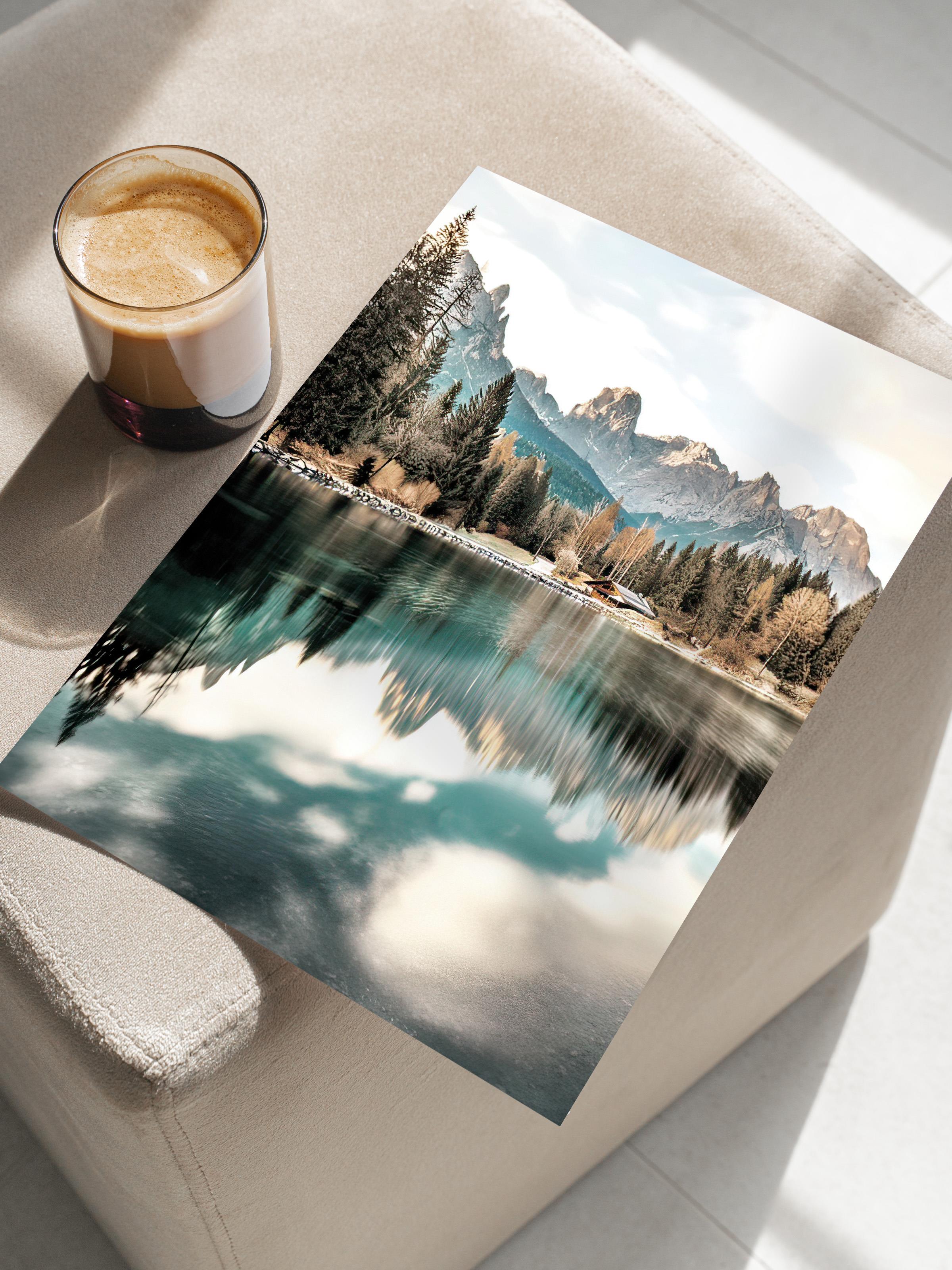 Lake House Poster, Çerçevesiz Duvar Posteri, Dikey Duvar Tablosu Comfort Serisi NO:108365