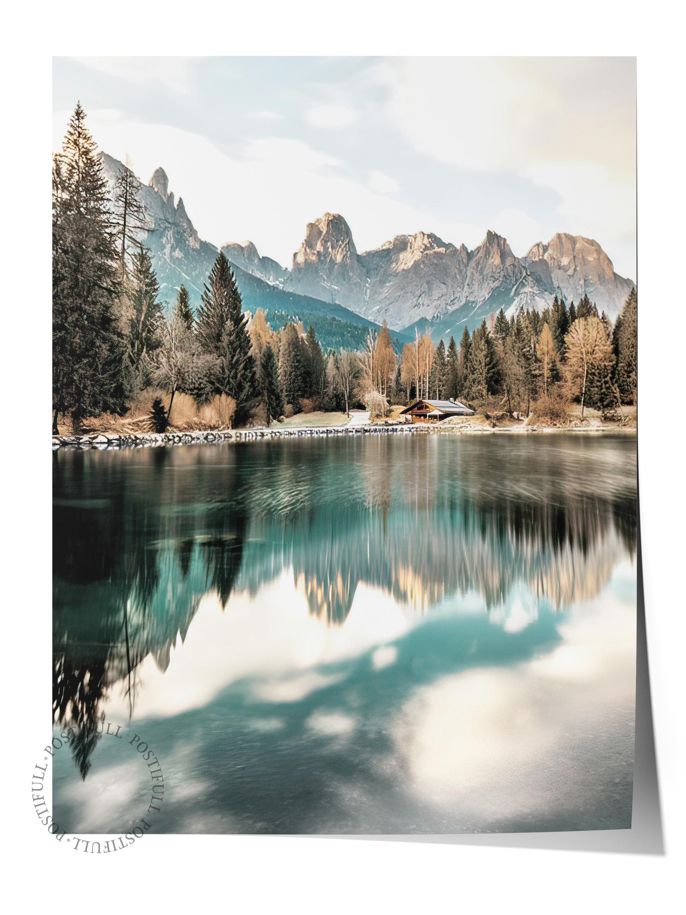 Lake House Poster, Çerçevesiz Duvar Posteri, Dikey Duvar Tablosu Comfort Serisi NO:108365