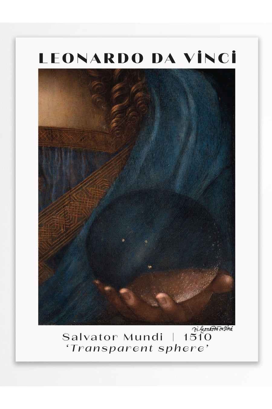 Salvator Mundi | 1510 'Transparent sphere' Modern Sanat Çerçevesiz Poster