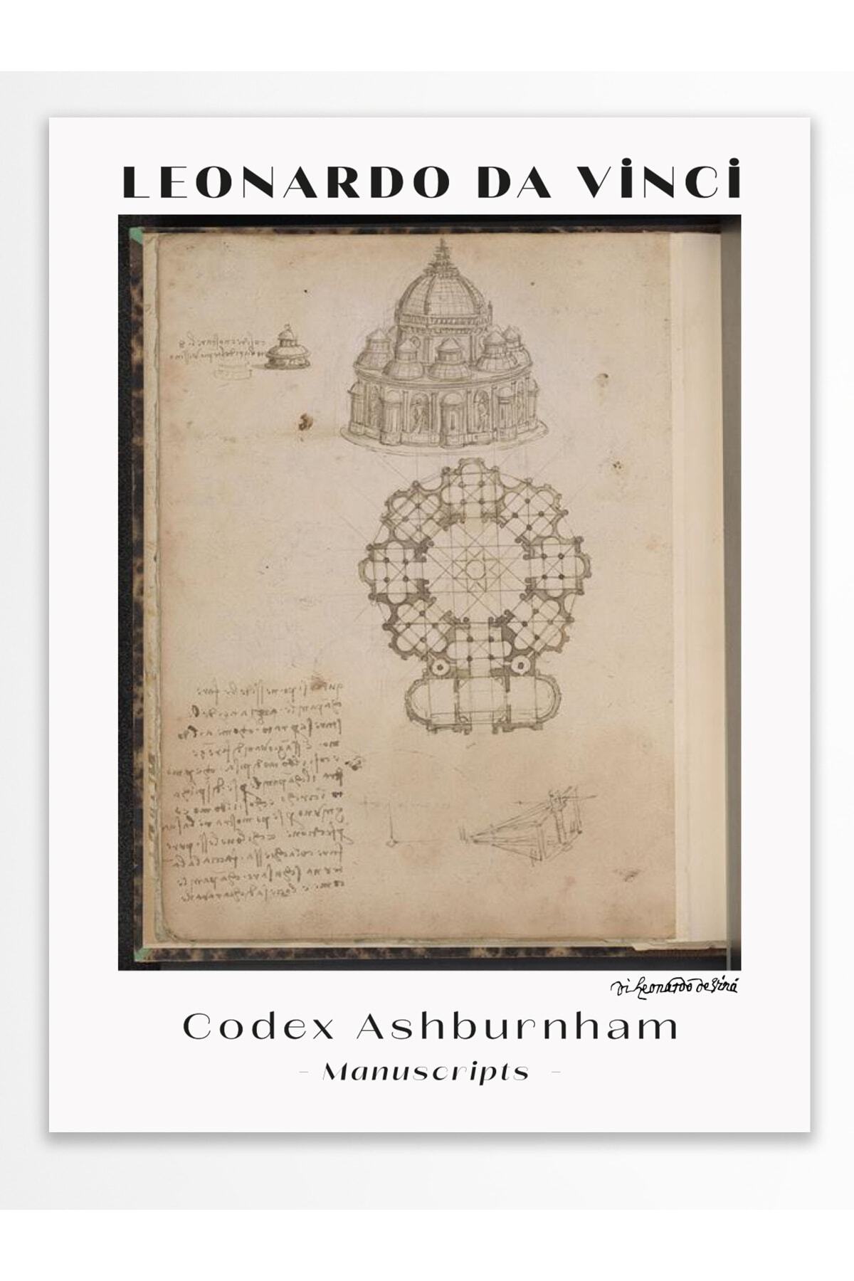 Leonardo Da Vinci Duvar Posteri - Duvar Dekoru - Sanat Serisi Posterleri - Kalın Kağıt - Çerçevesiz