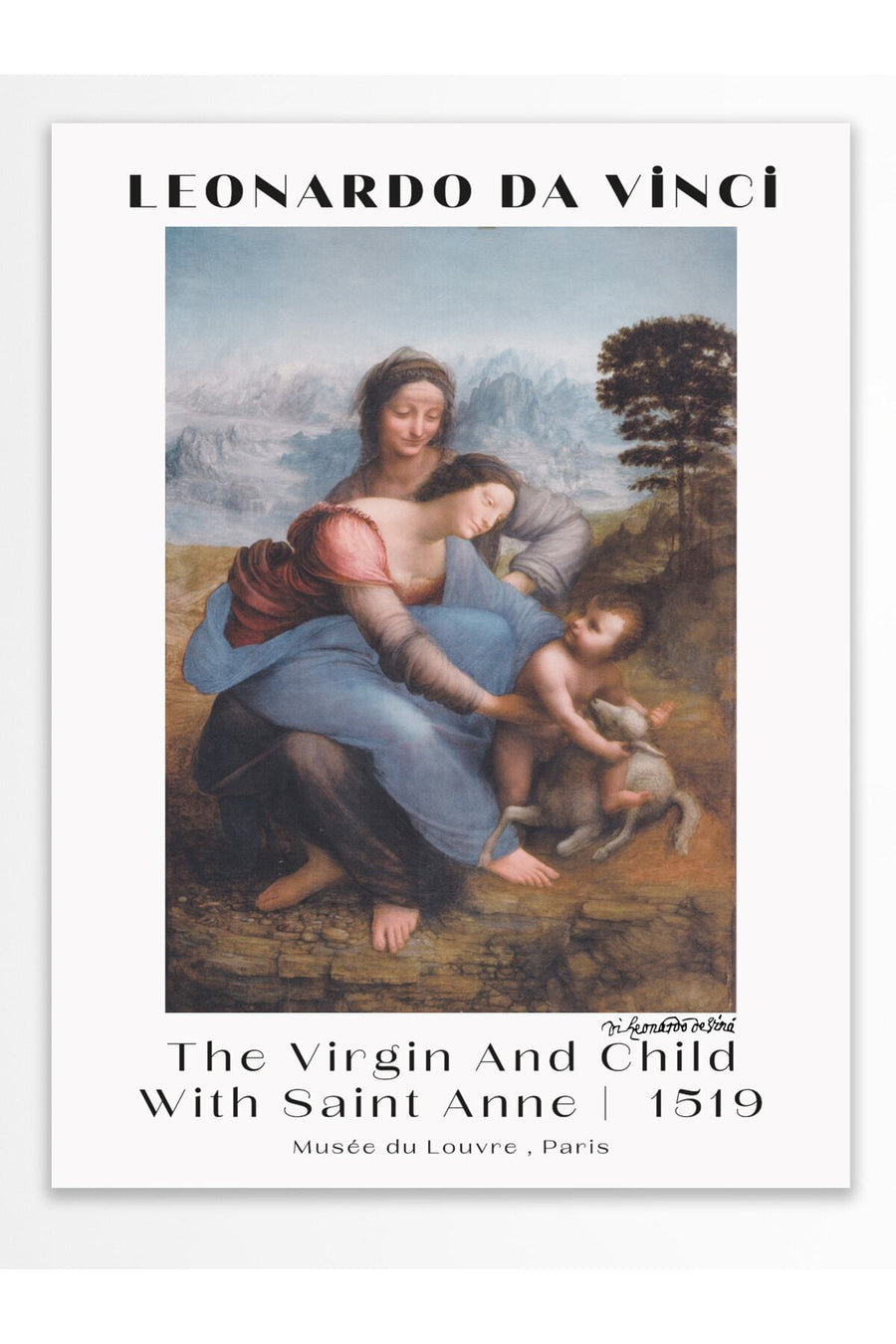 Farklı Tonlarda LEONARDO DA VİNCİ Modern Sanat Çerçevesiz Poster